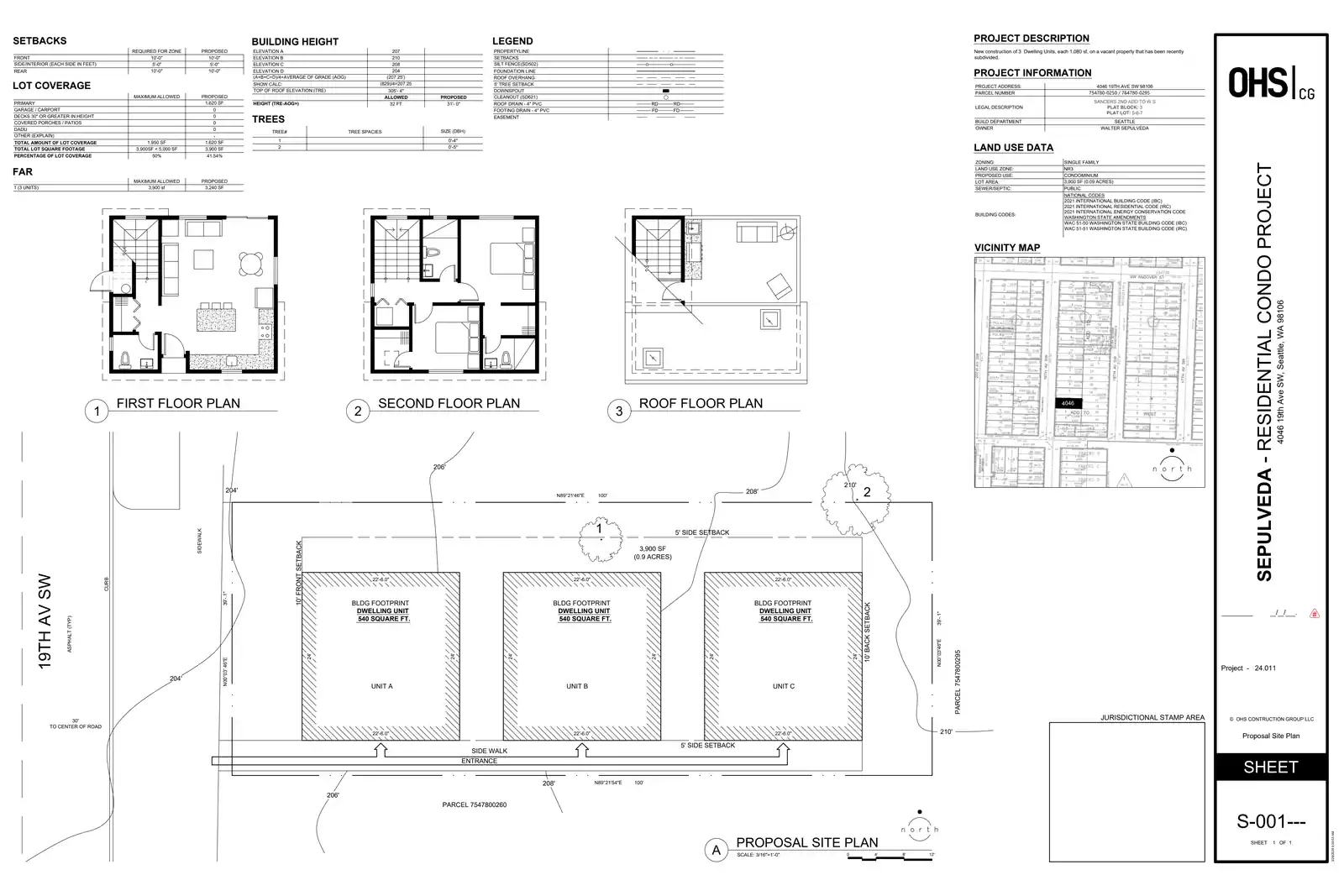 Site plan for 4046 19th Ave SW