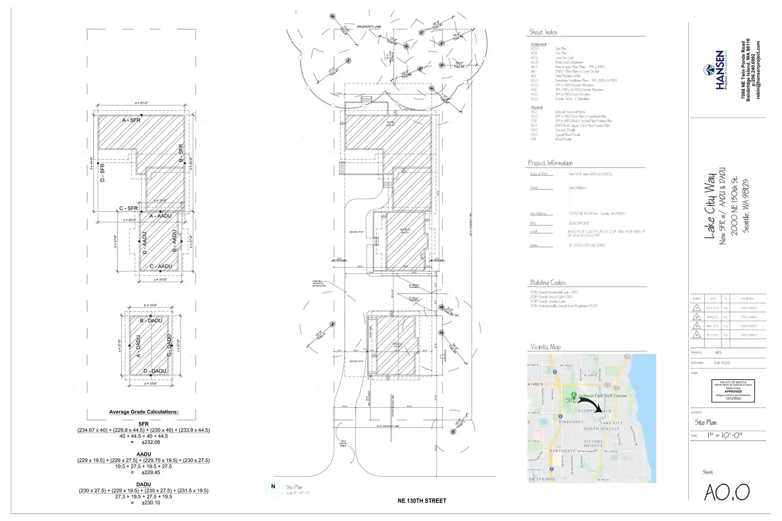Site plan for 2602 NE 130th St