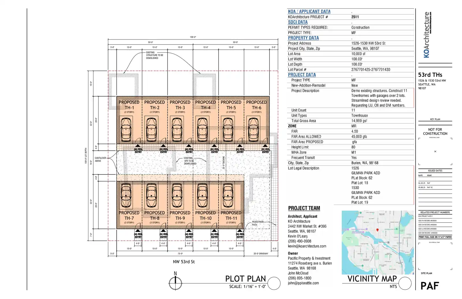 Site plan for 1526 NW 53rd St