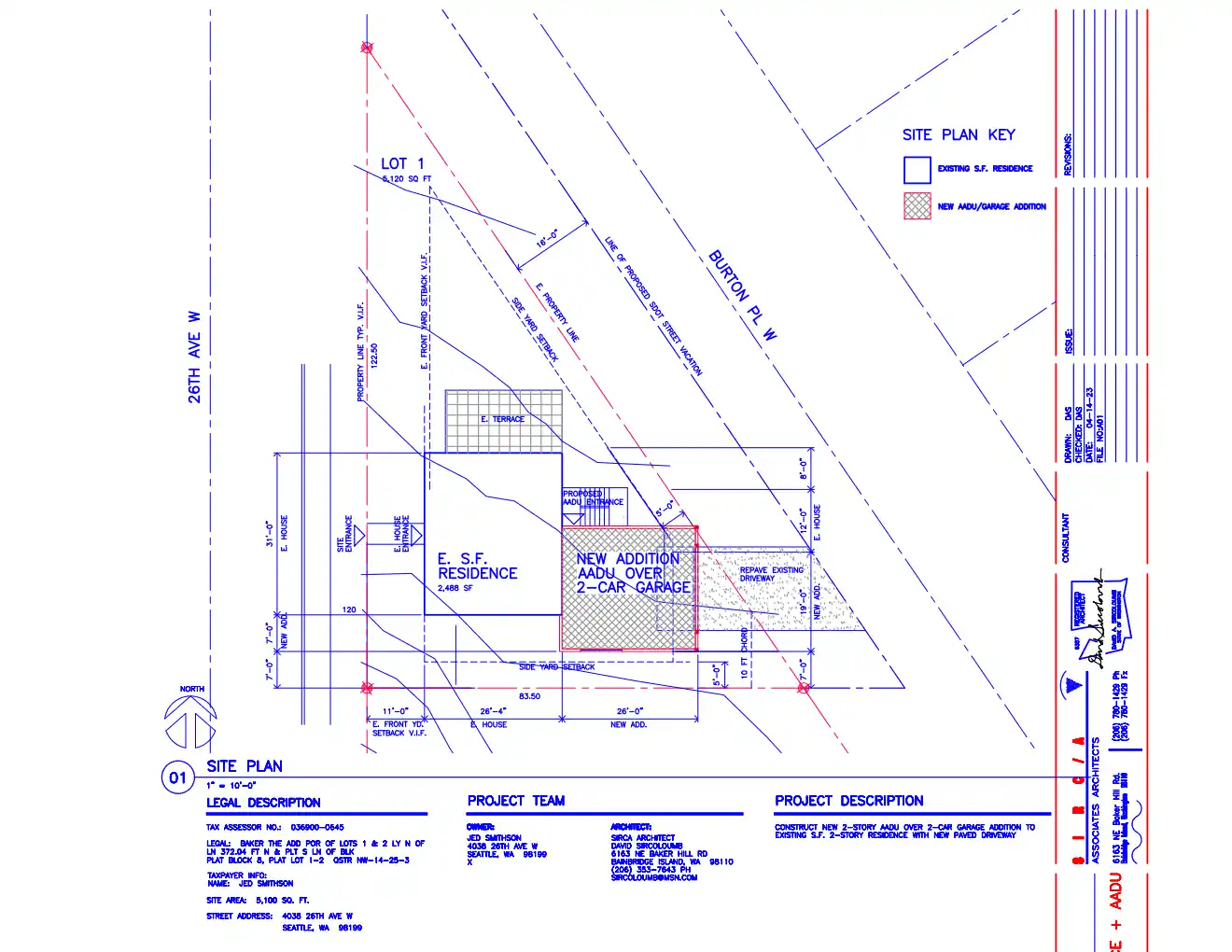 Site plan for 4038 26th Ave W