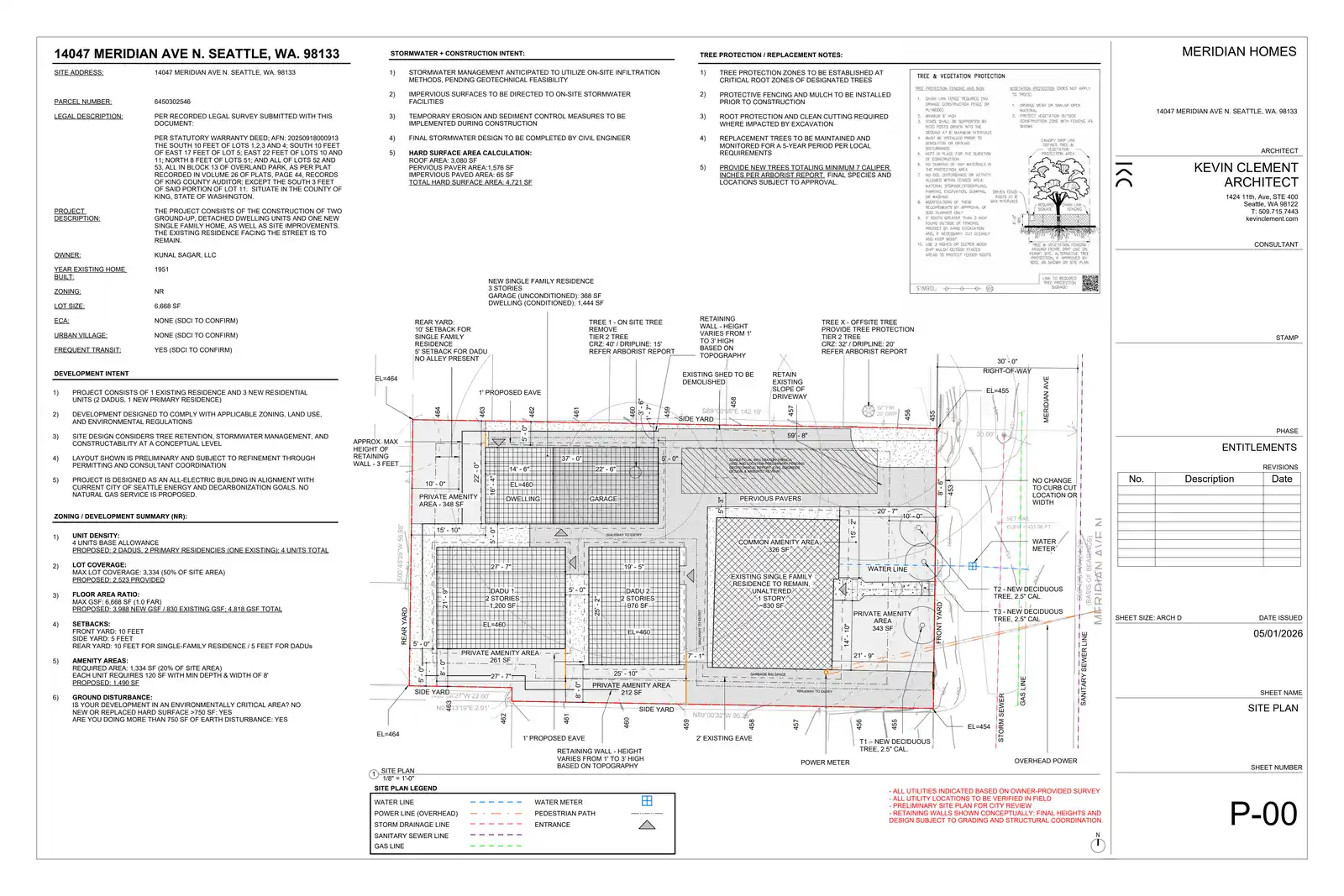 Site plan for 14047 Meridian Ave N