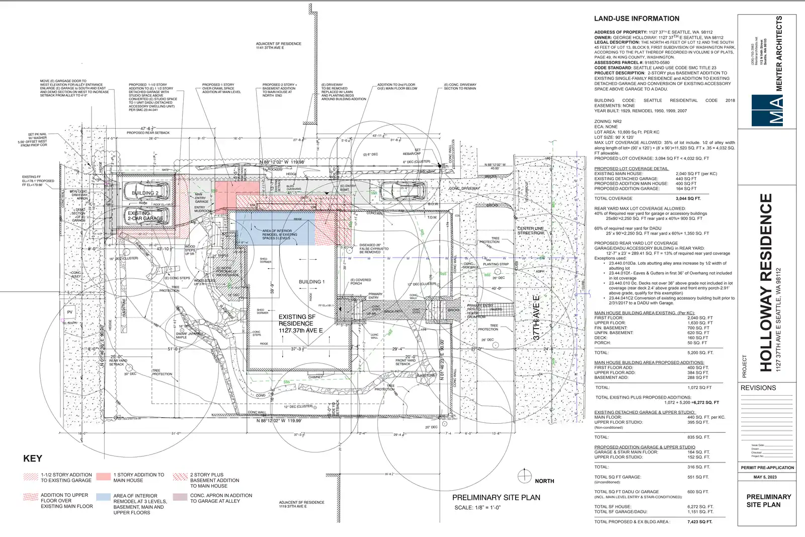 Site plan for 1127 37th Ave E