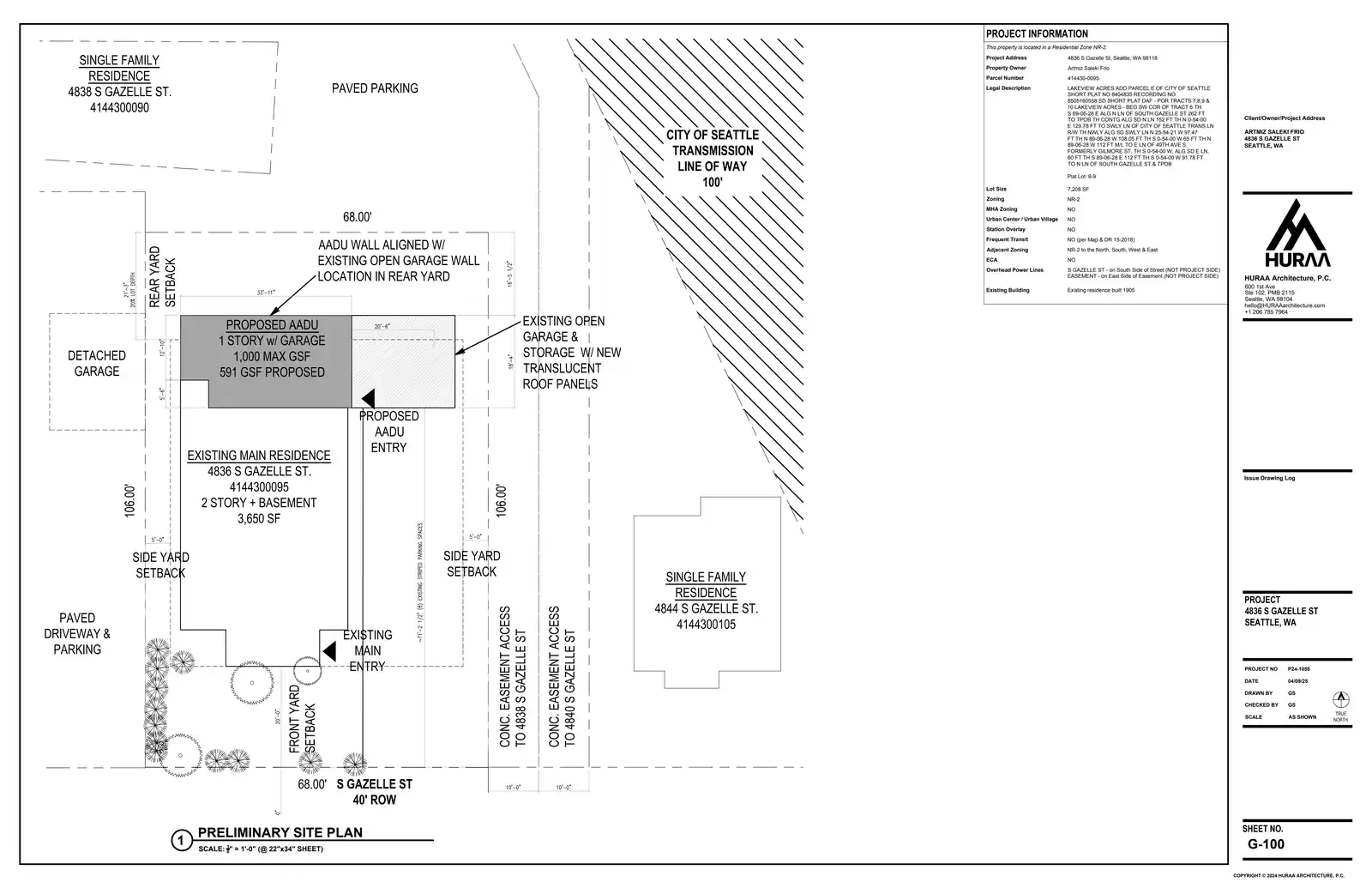Site plan for 4836 S Gazelle St