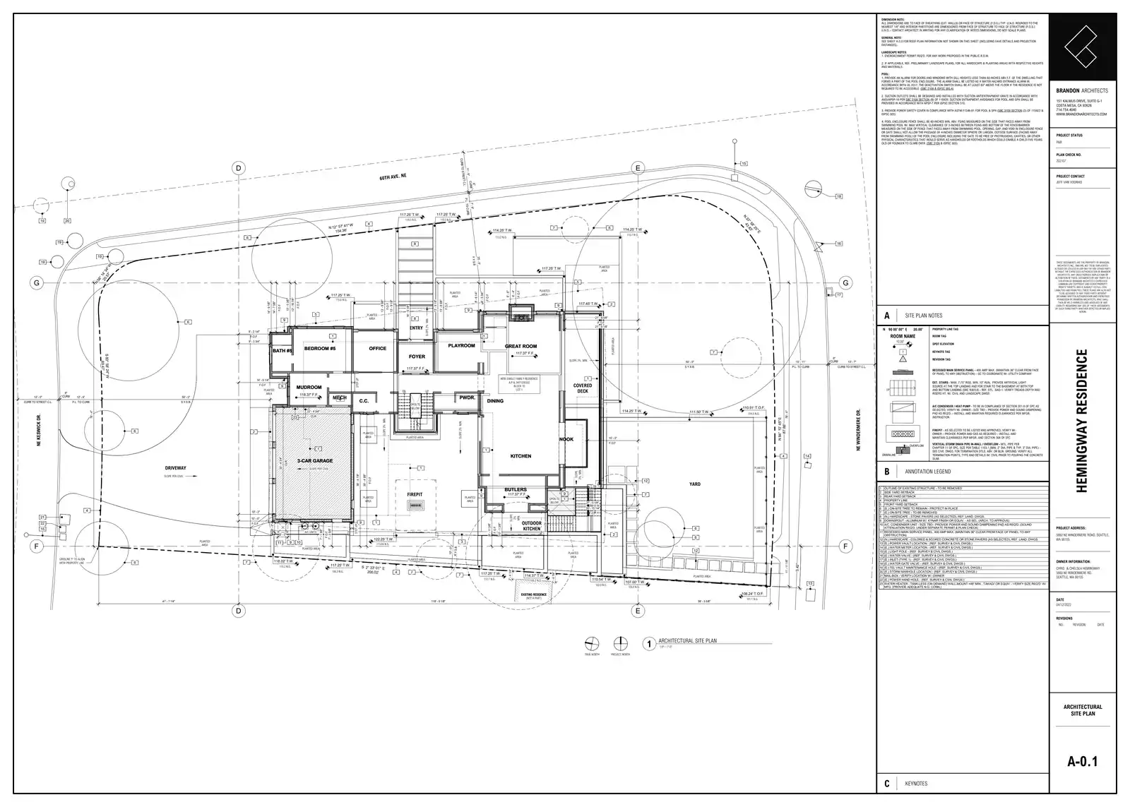 Site plan for 5660 NE Windermere Rd