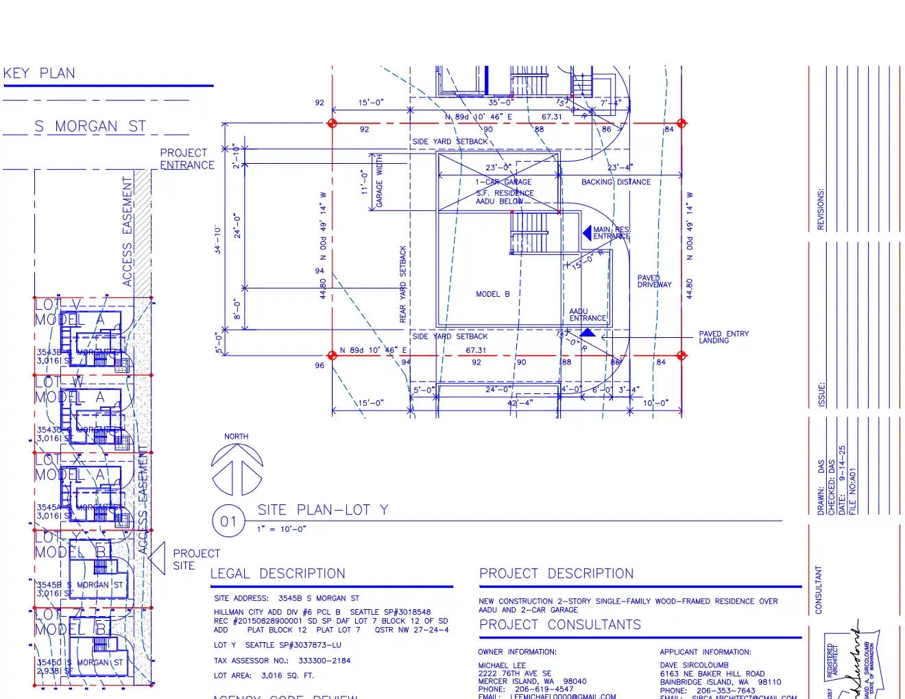 Site plan for 3543 B S Morgan St