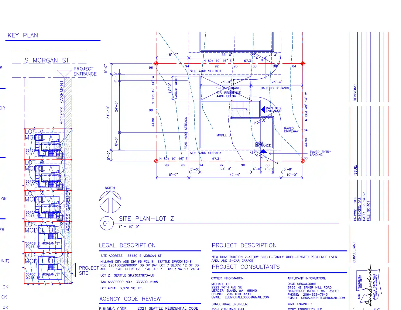 Site plan for 3543 S Morgan St
