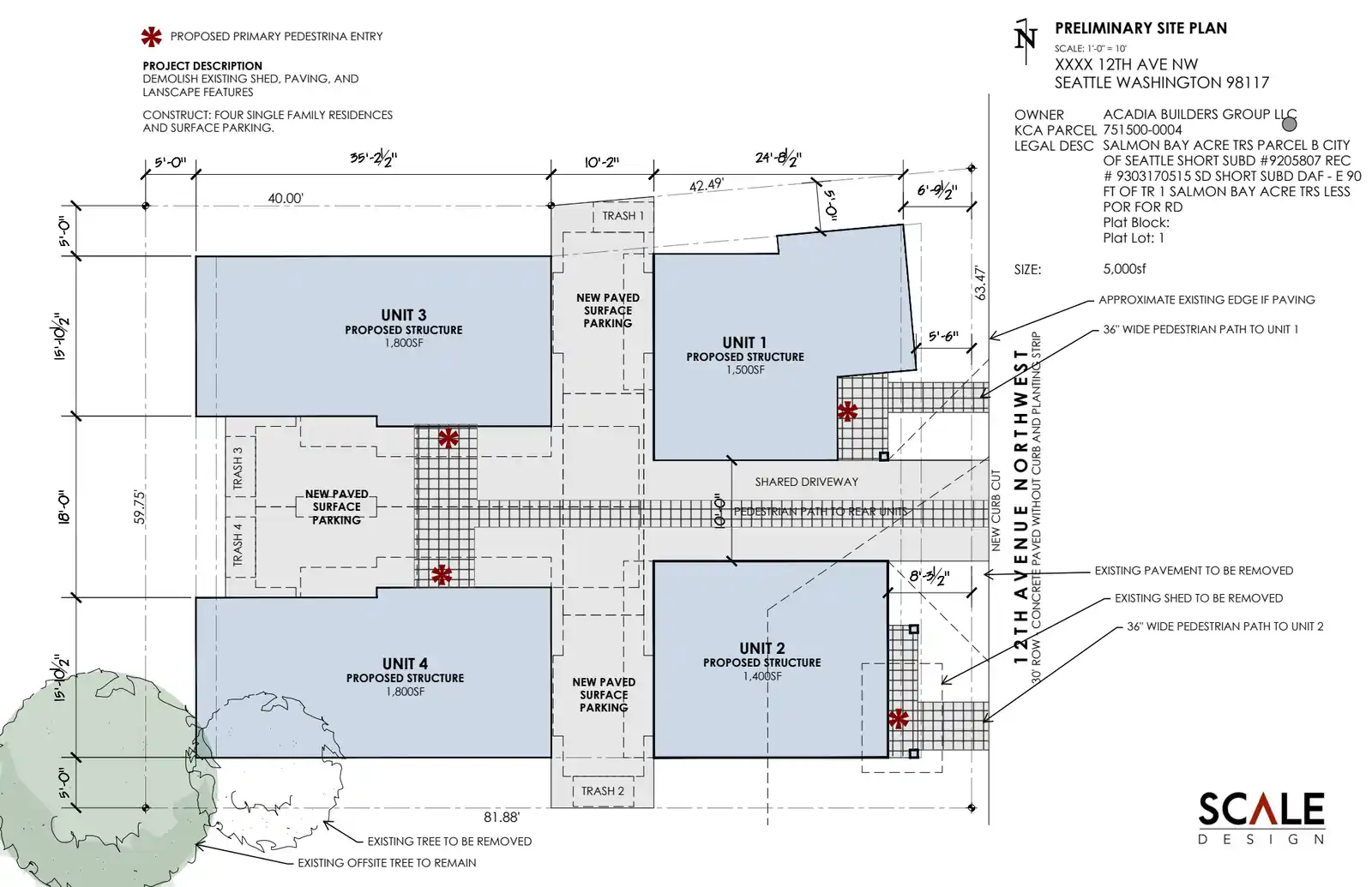 Site plan for 8759 12th Ave NW