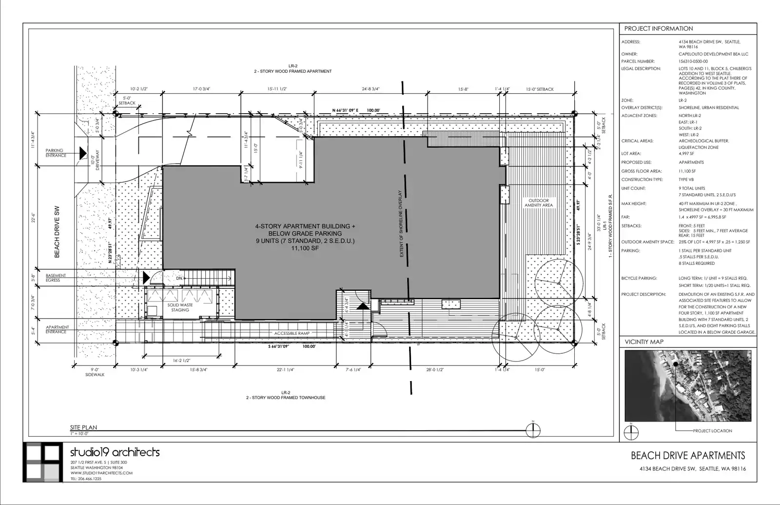 Site plan for 4134 Beach Dr SW