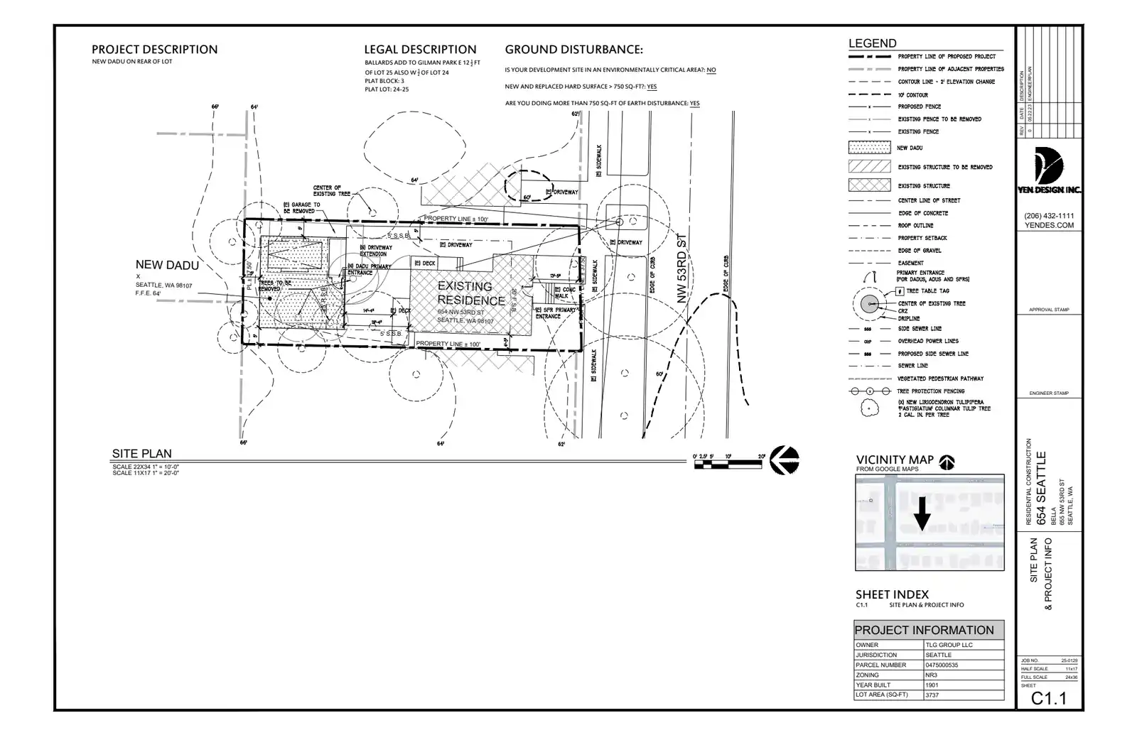 Site plan for 652 NW 53rd St