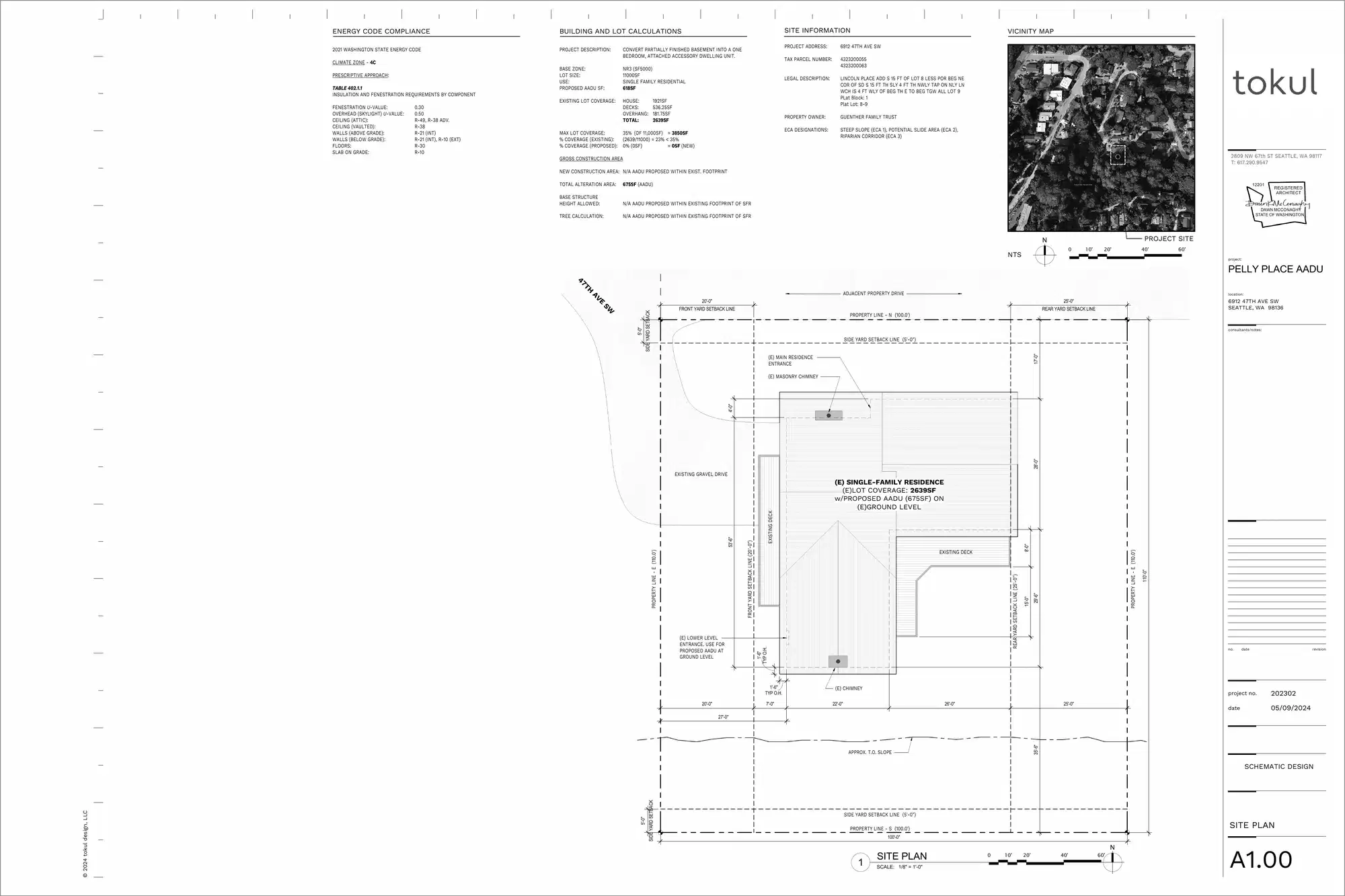 Site plan for 6912 47th Ave SW