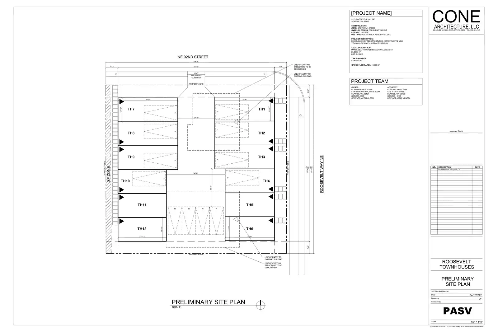Site plan for 9123 Roosevelt Way NE