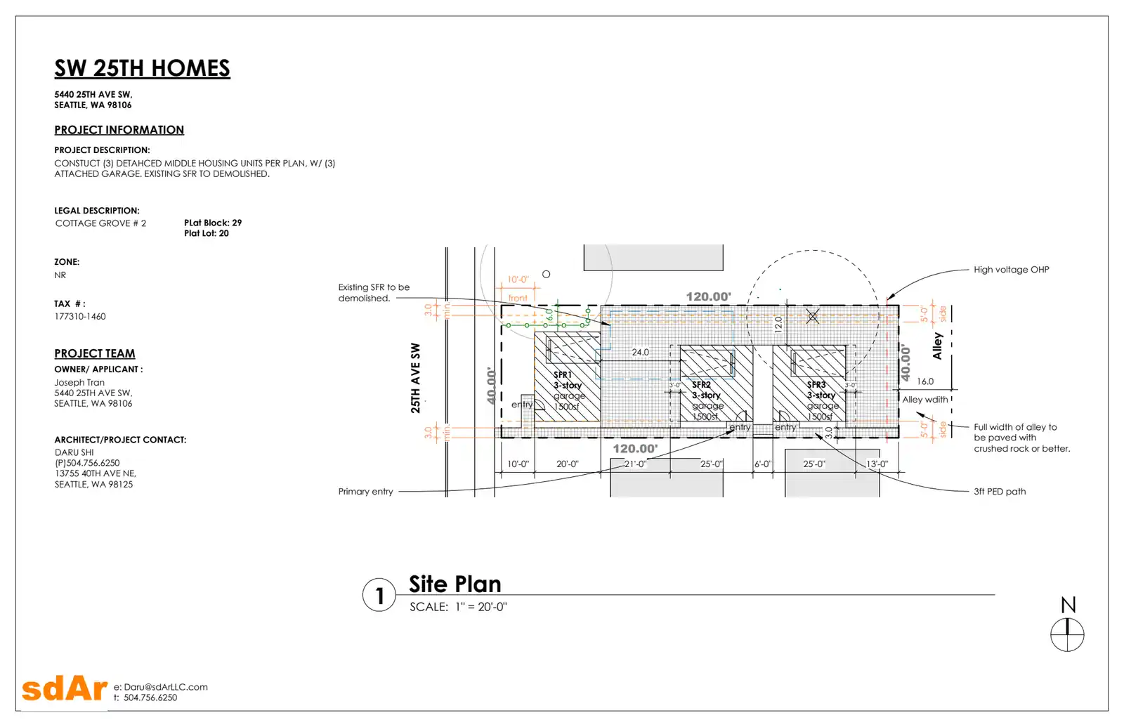 Site plan for 5440 25th Ave SW