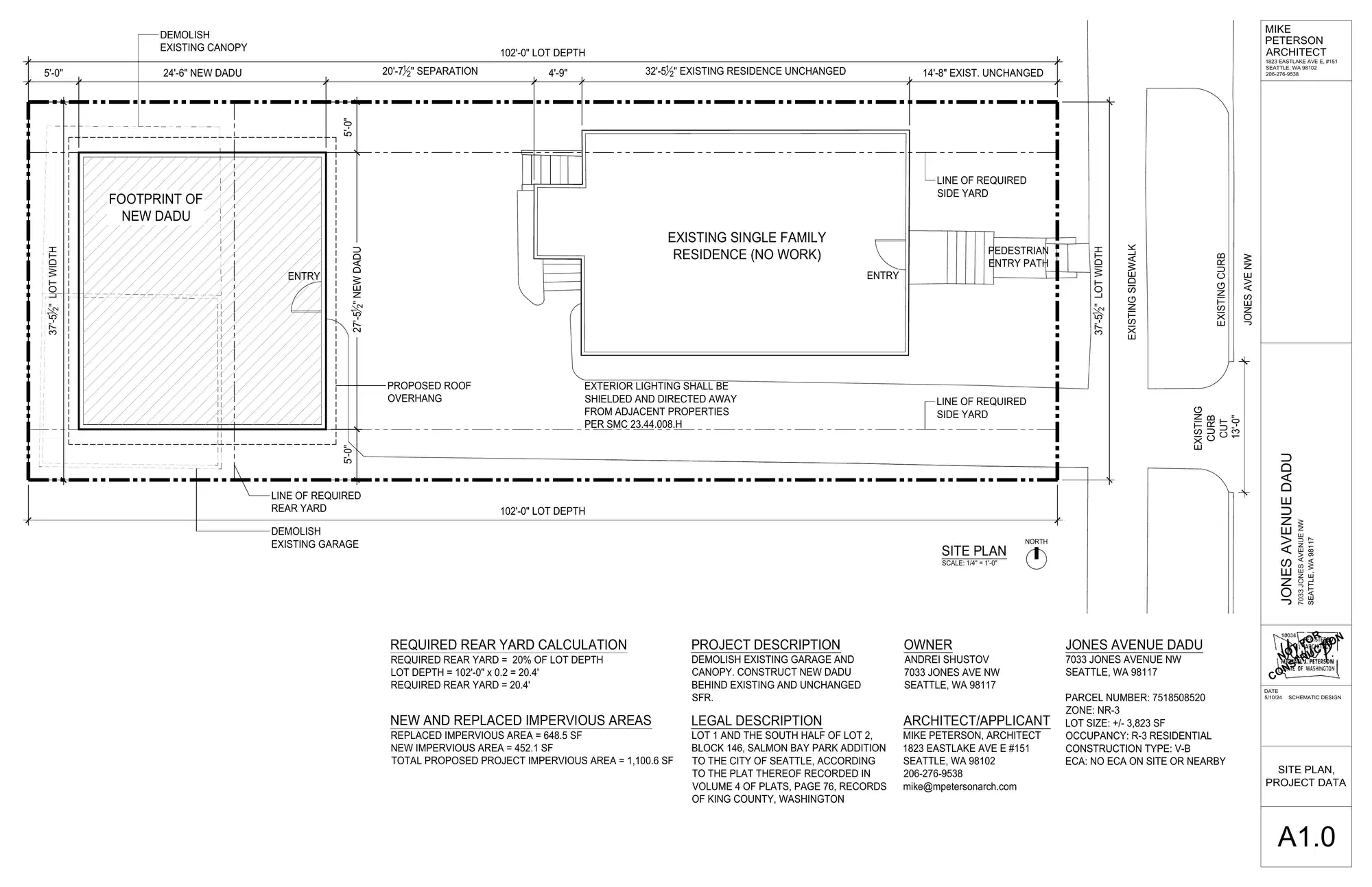 Site plan for 7031 Jones Ave NW