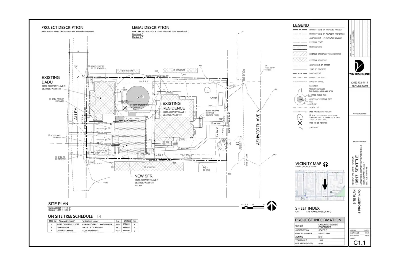 Site plan for 10515 Ashworth Ave N