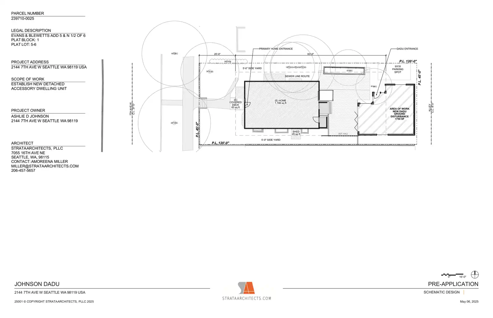 Site plan for 2144 7th Ave W