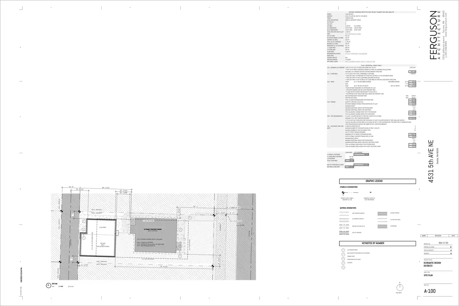 Site plan for 4533 5th Ave NE