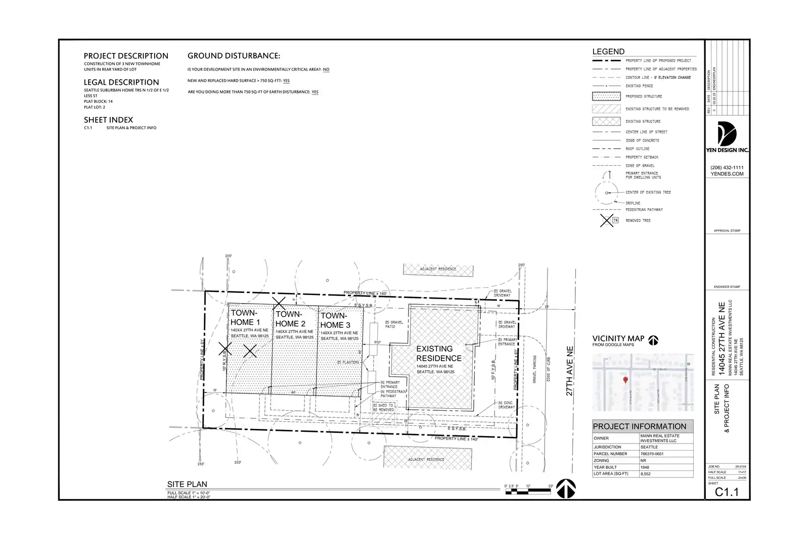 Site plan for 14045 27th Ave NE