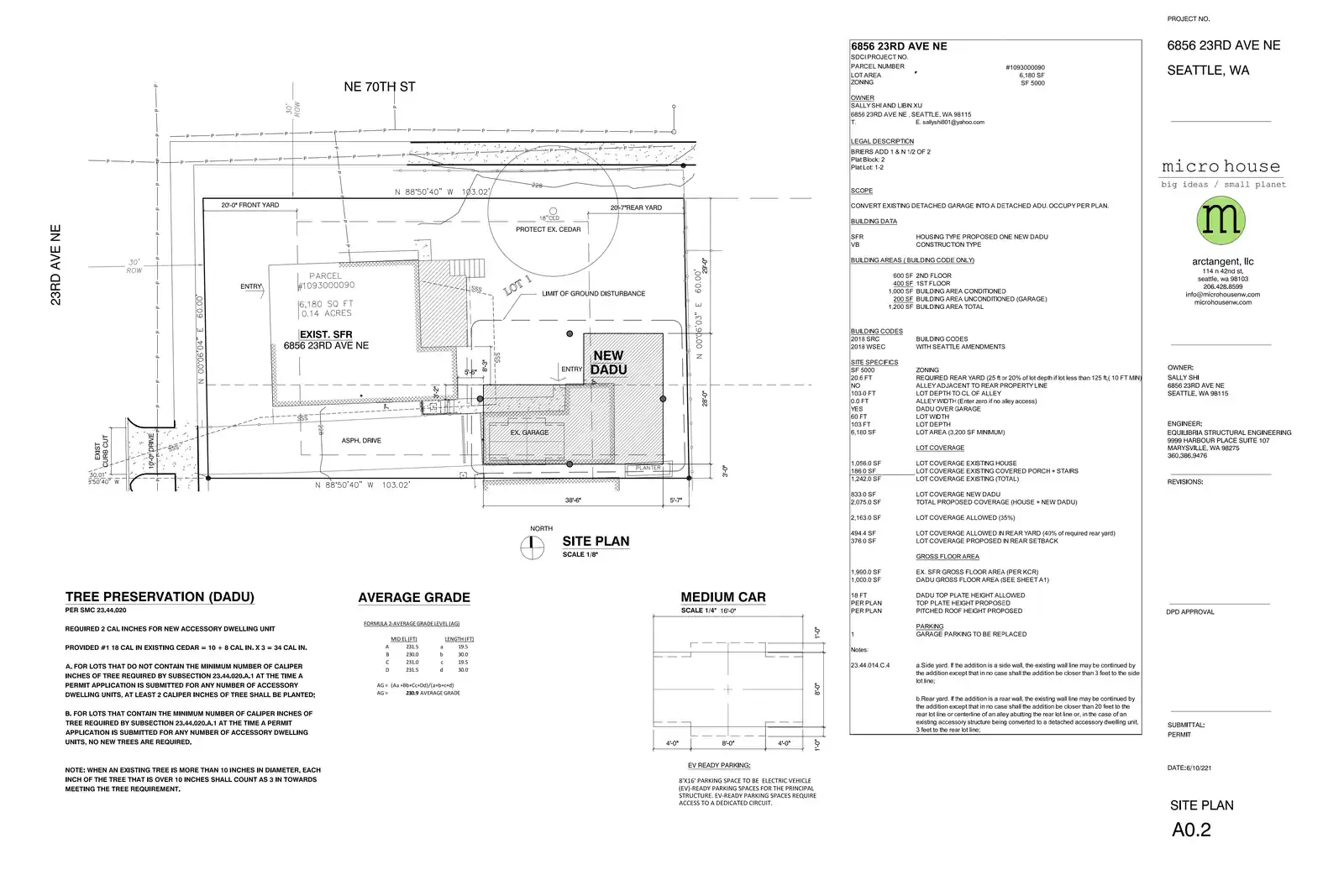 Site plan for 6854 23rd Ave NE