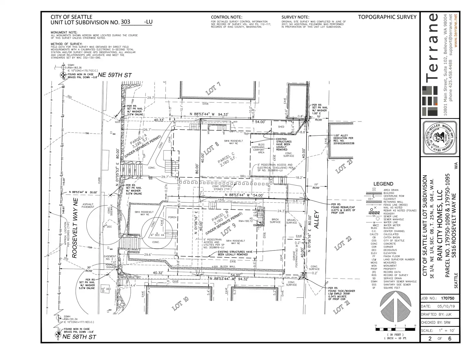 Site plan for 5816 Roosevelt Way NE