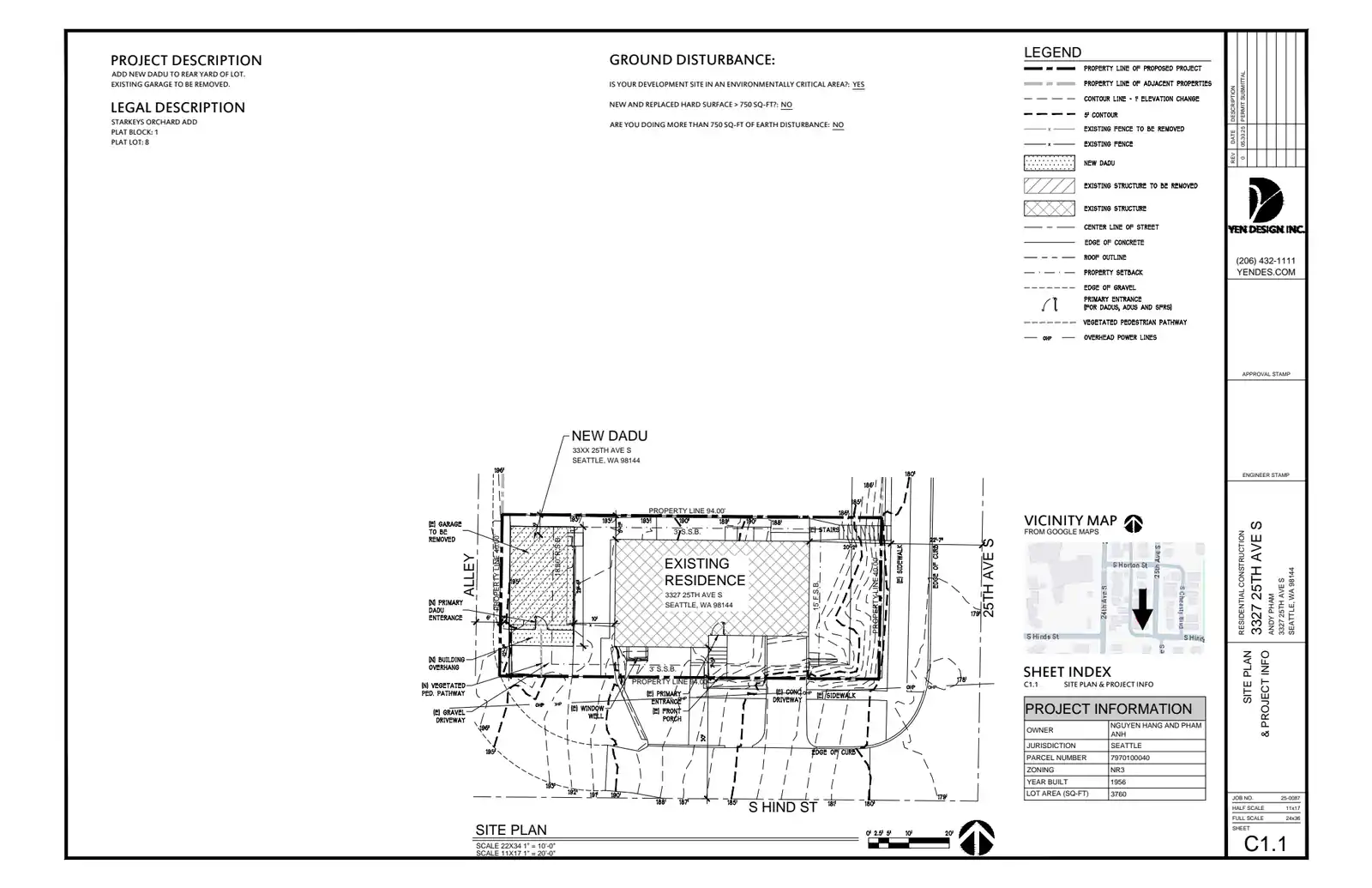 Site plan for 3327 25th Ave S