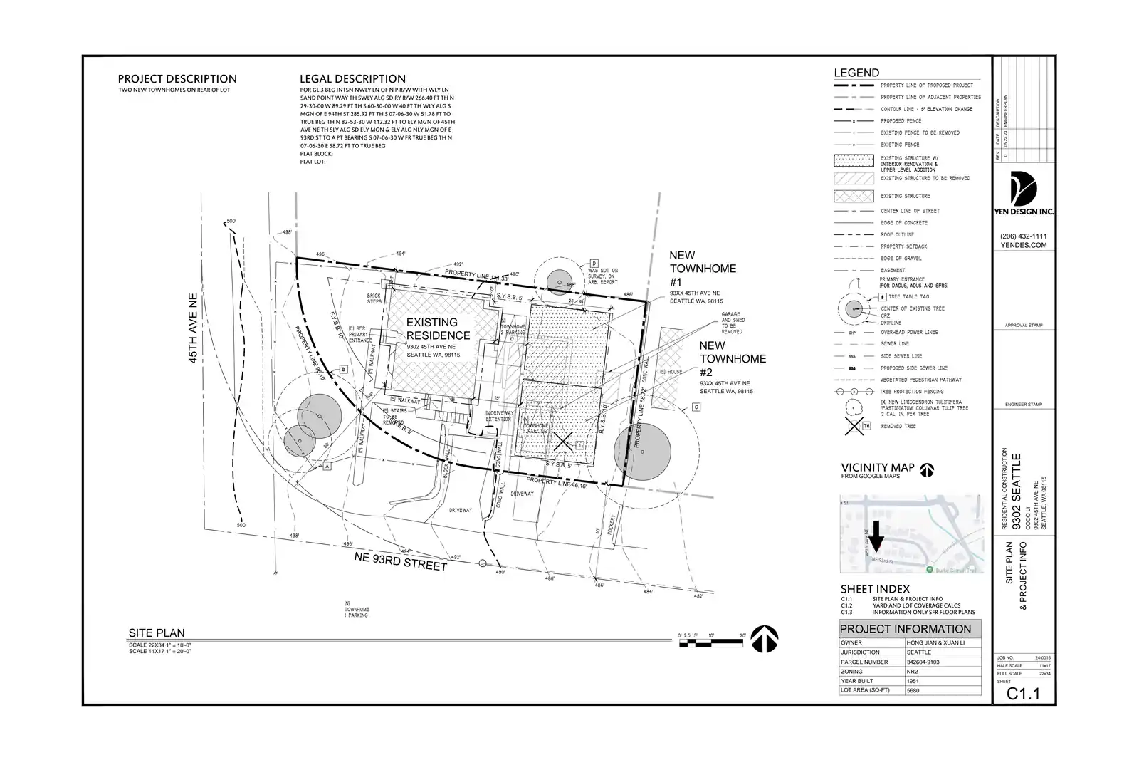 Site plan for 9302 45th Ave NE