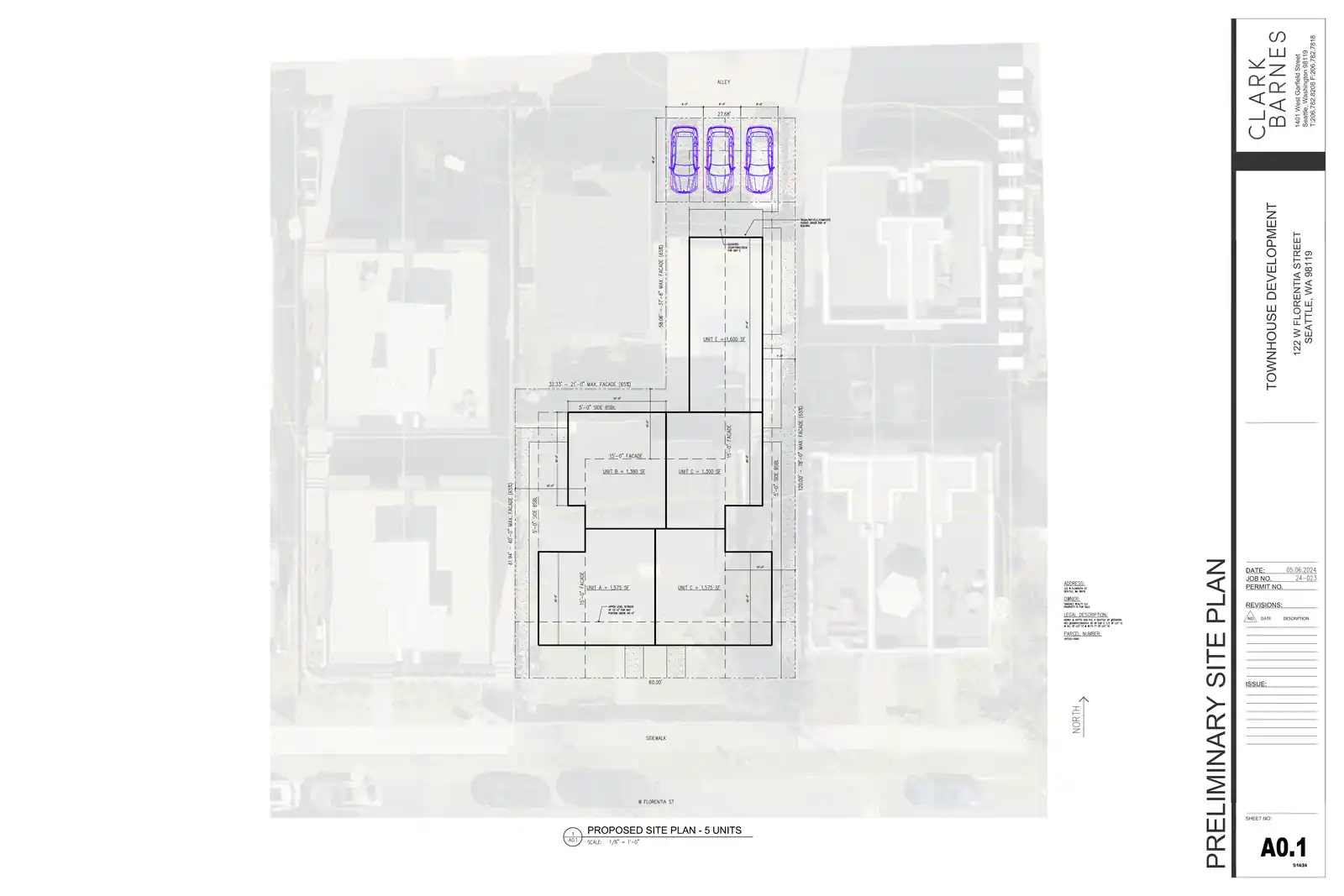 Site plan for 122 W Florentia St