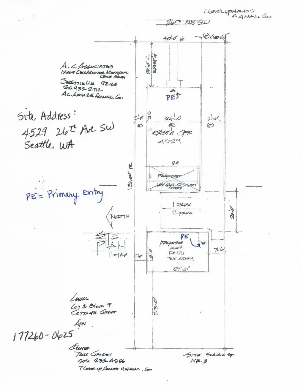 Site plan for 4531 26th Ave SW