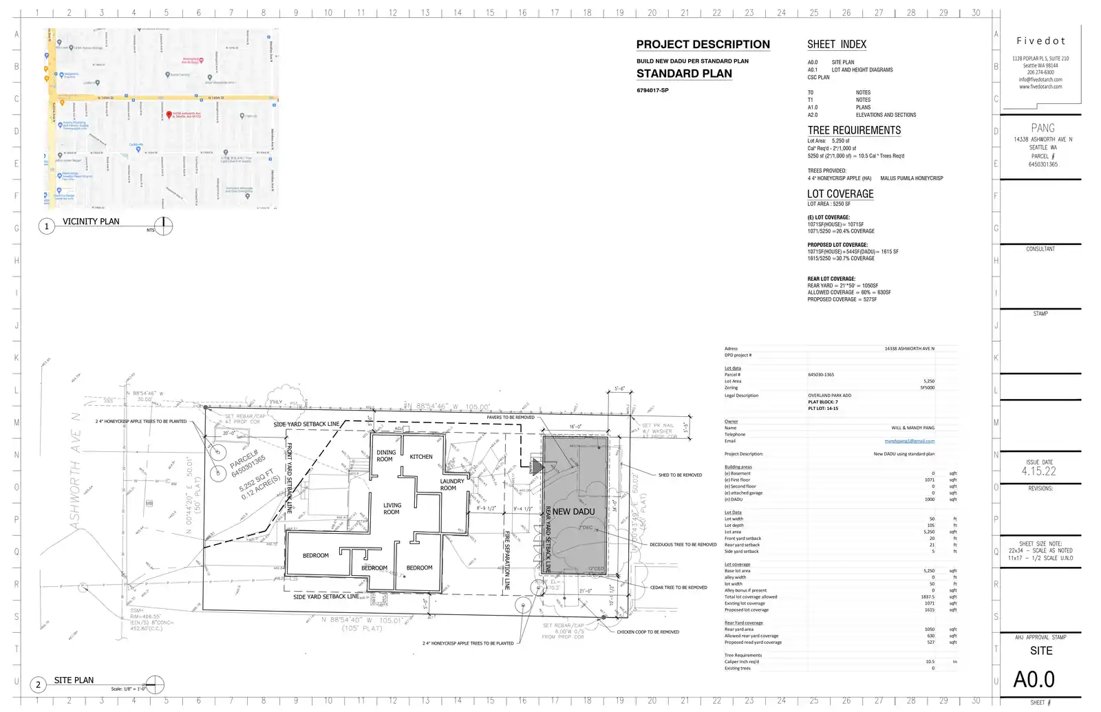 Site plan for 14338 Ashworth Ave N
