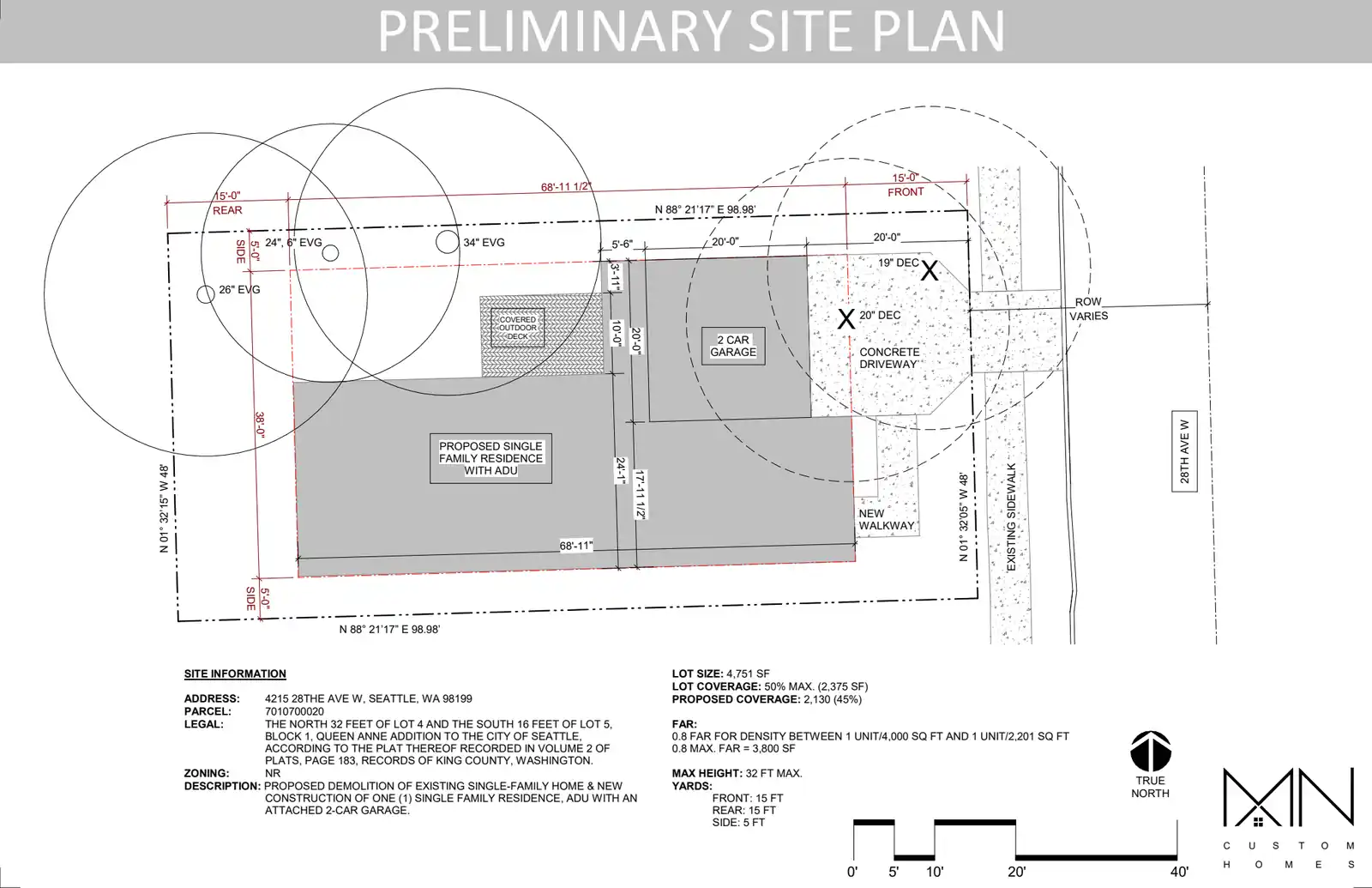 Site plan for 4215 28th Ave W