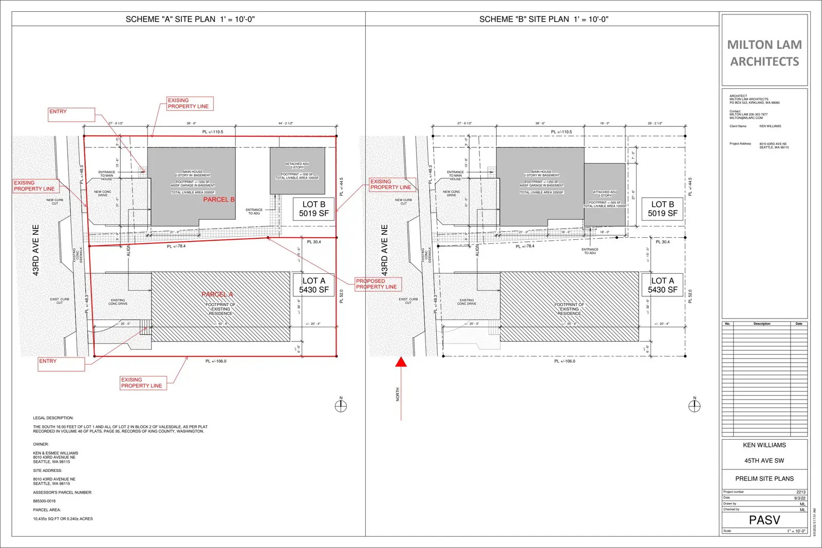 Site plan for 8010 43rd Ave NE