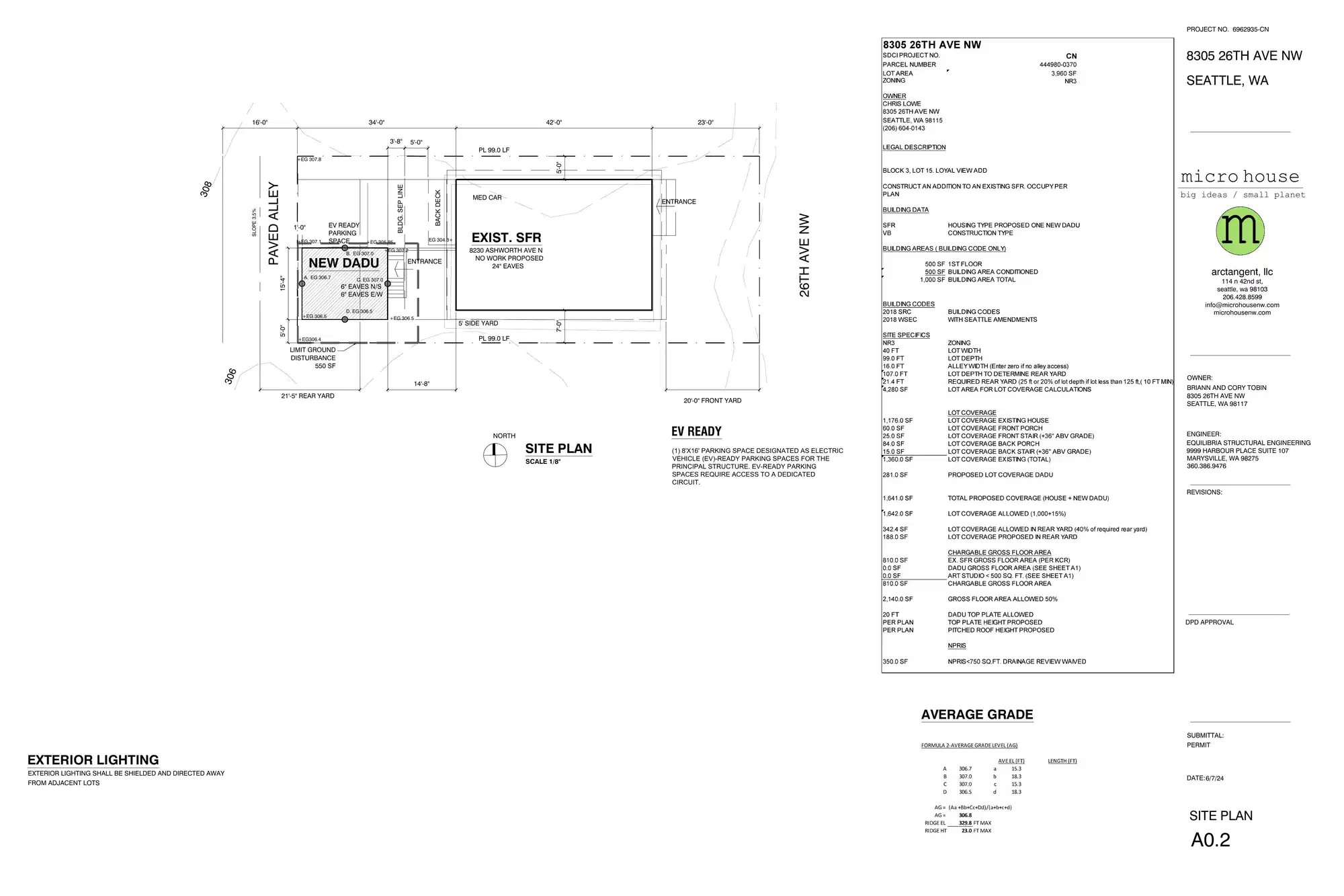 Site plan for 8307 26th Ave NW