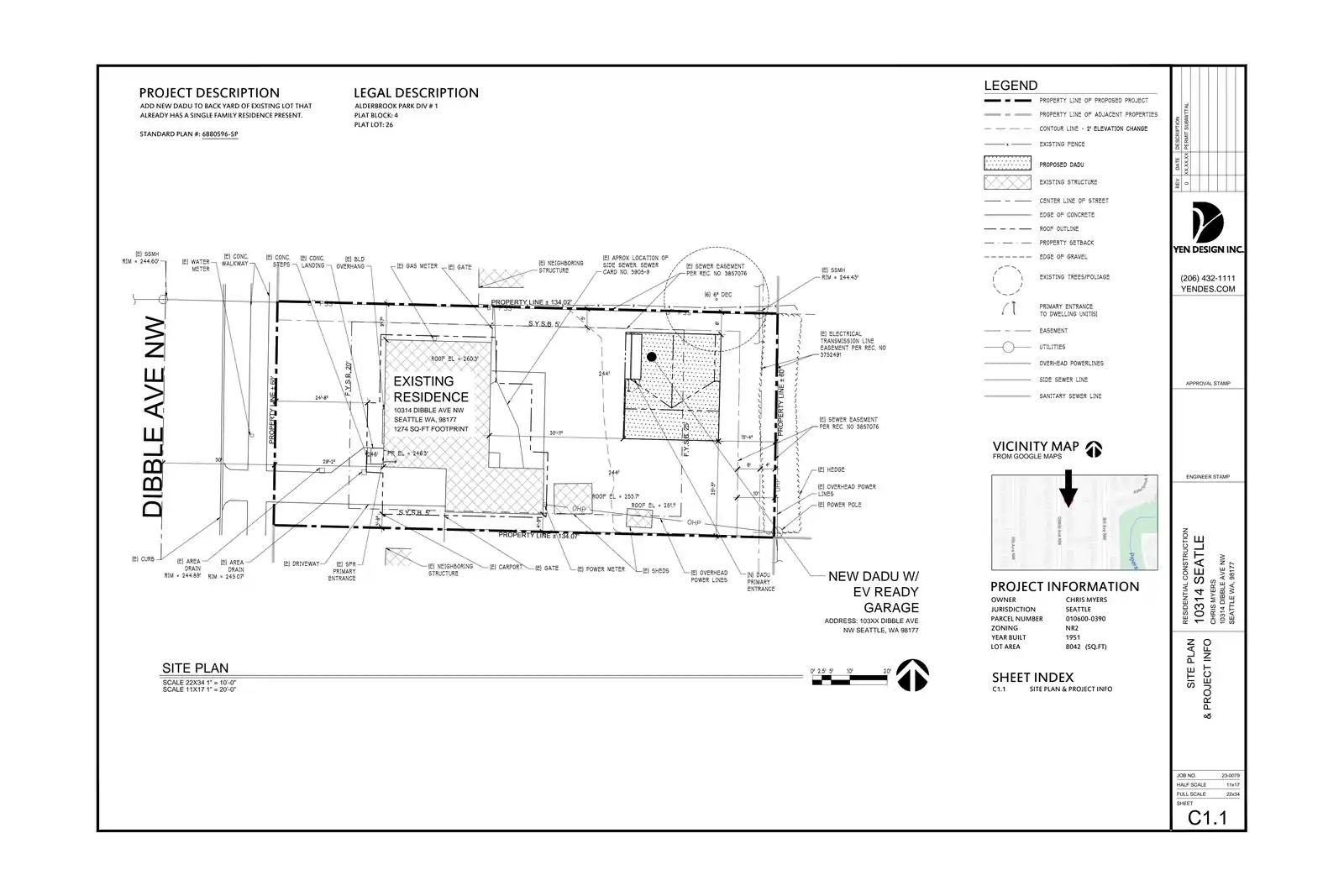 Site plan for 10316 Dibble Ave NW