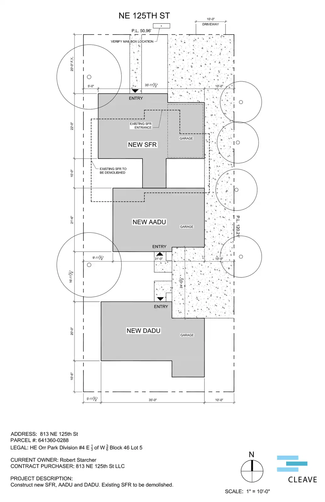 Site plan for 811 A NE 125th St