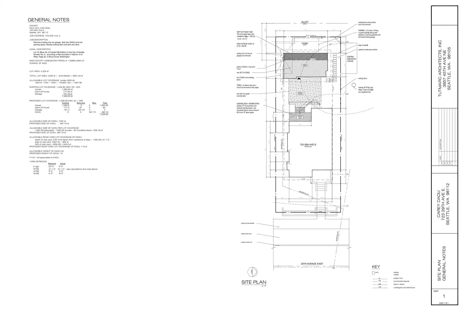 Site plan for 723 20th Ave E