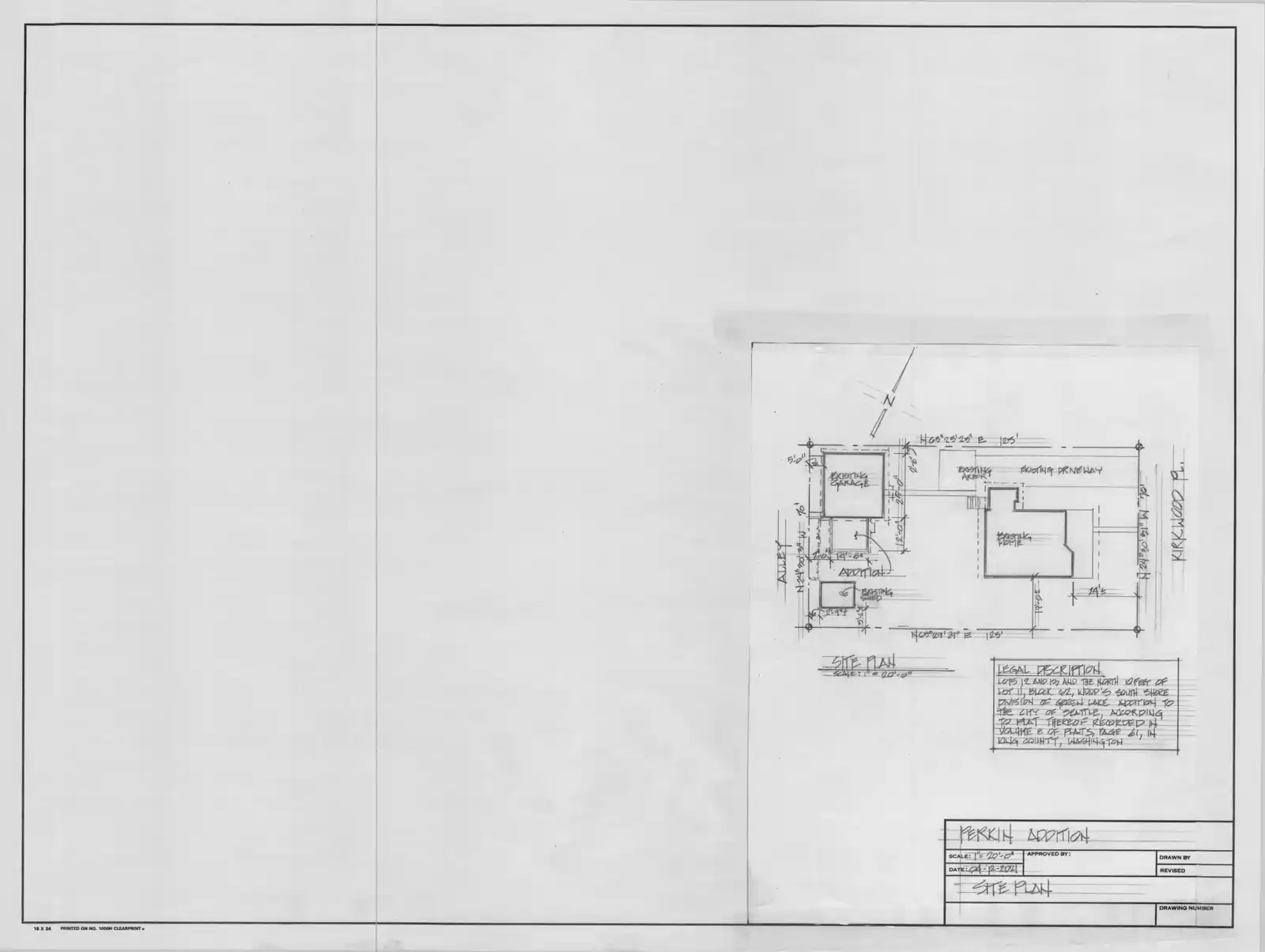 Site plan for 5745 Kirkwood Pl N