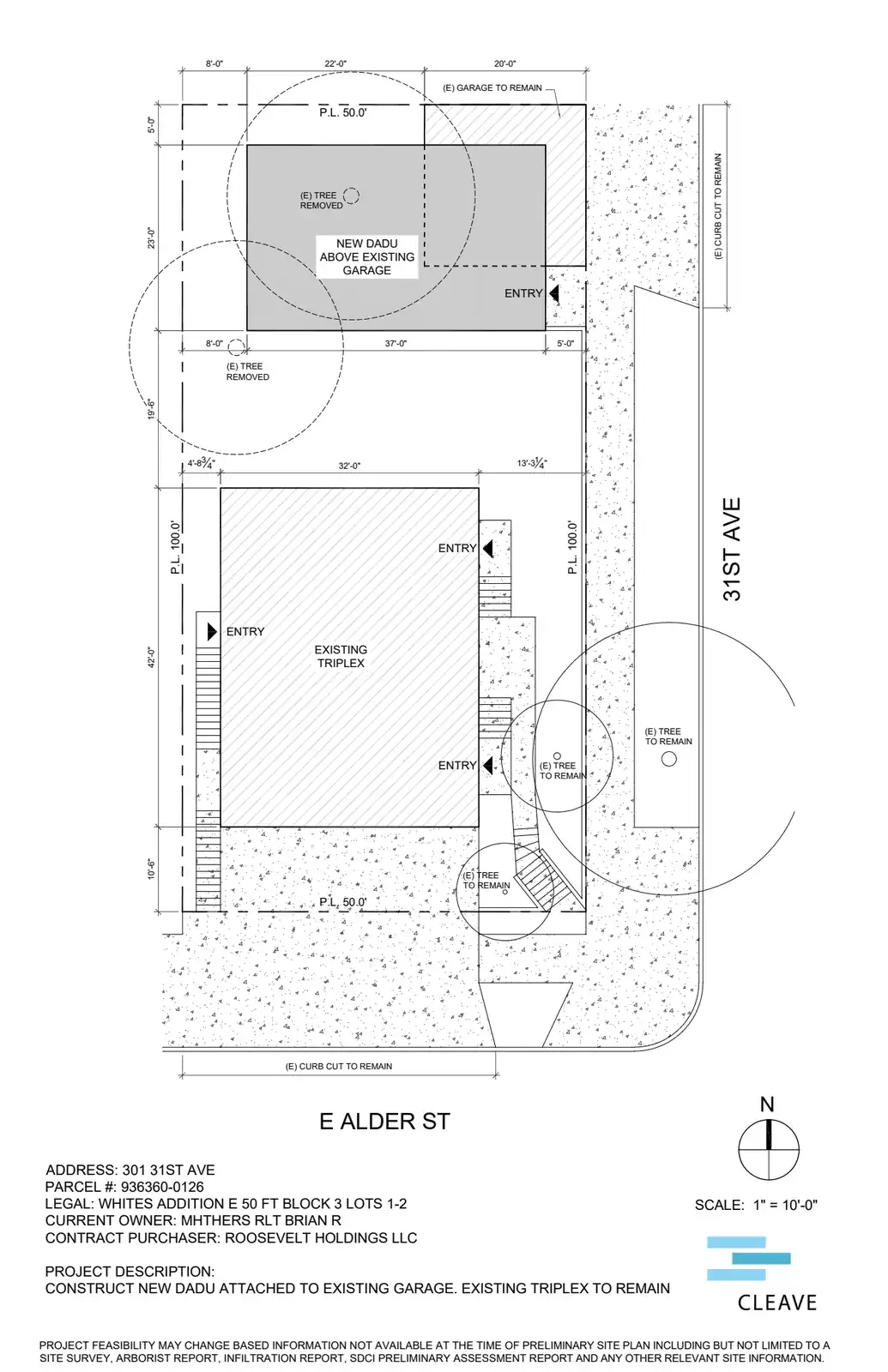 Site plan for 301 31st Ave