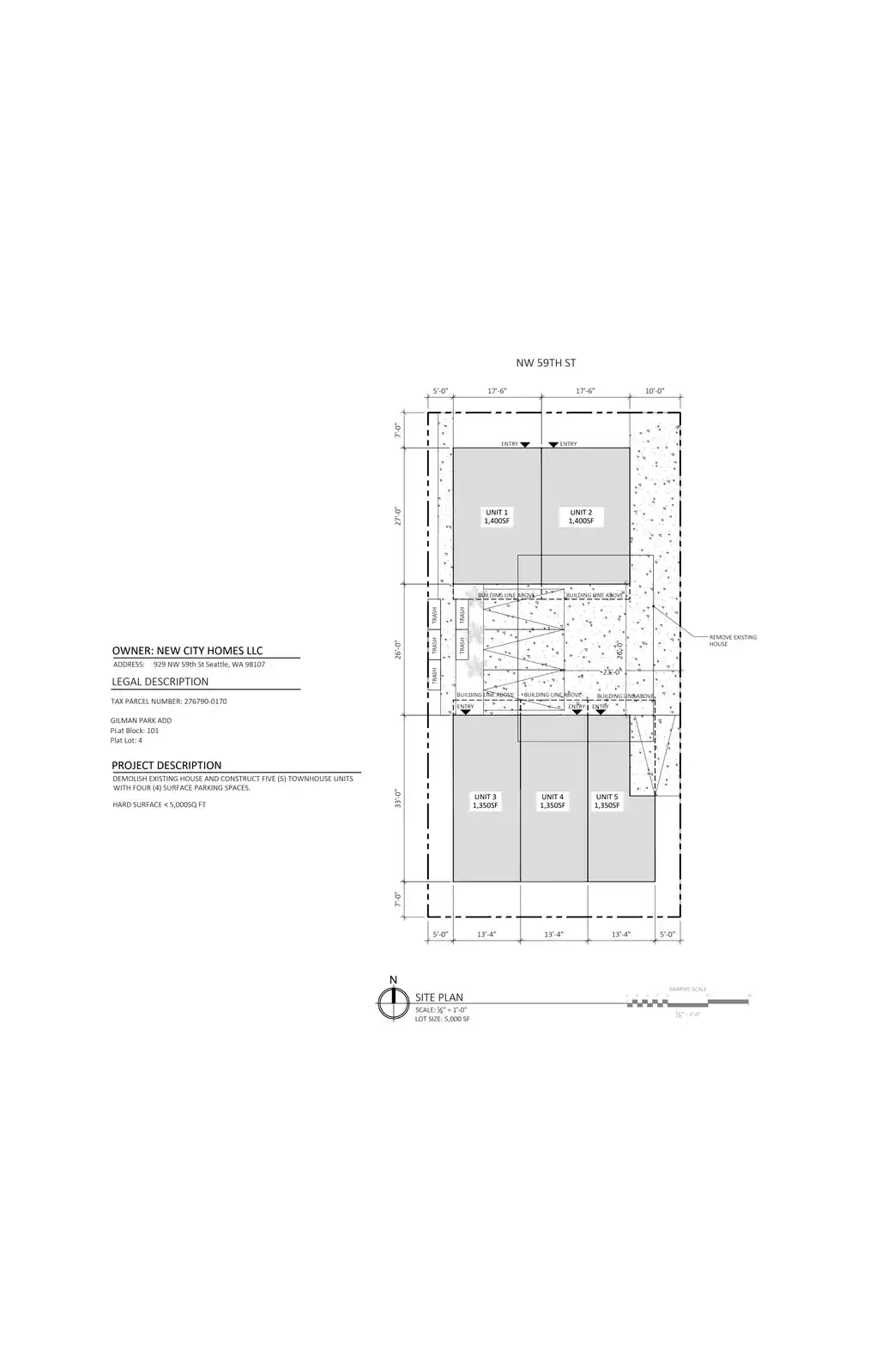 Site plan for 929 NW 59th St