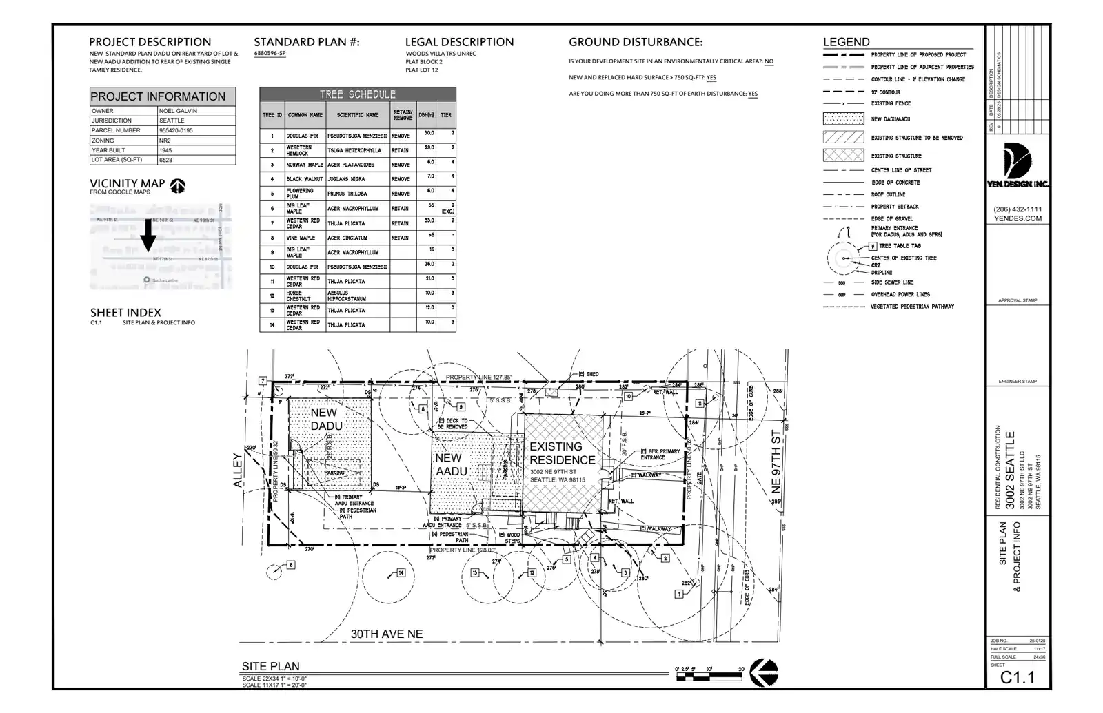 Site plan for 3002 C NE 97th St