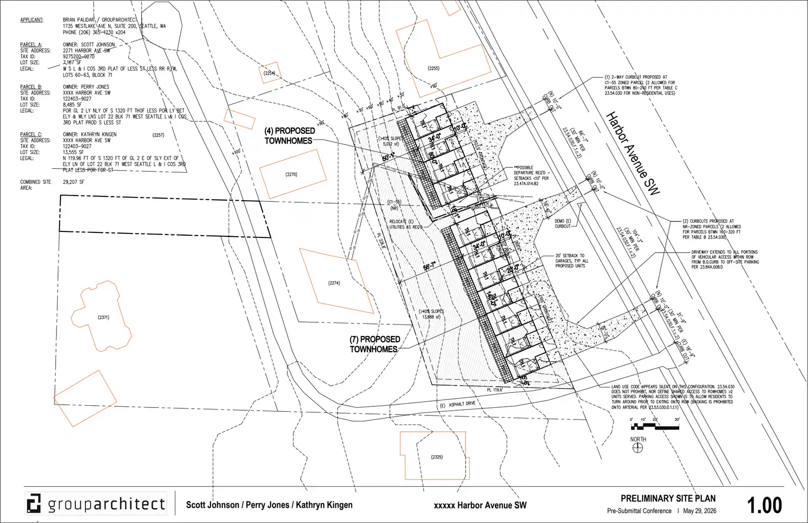 Site plan for 2271 Harbor Ave SW