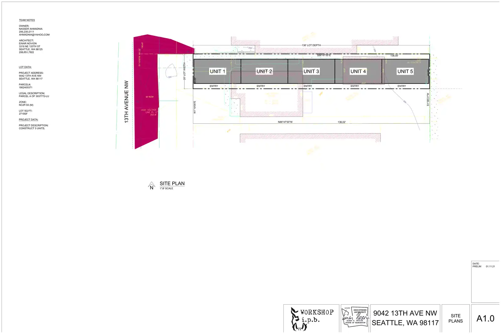 Site plan for 9042 13th Ave NW