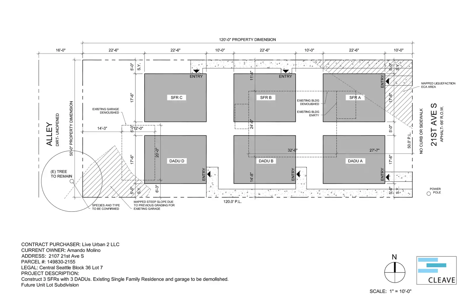Site plan for 2107 21st Ave S