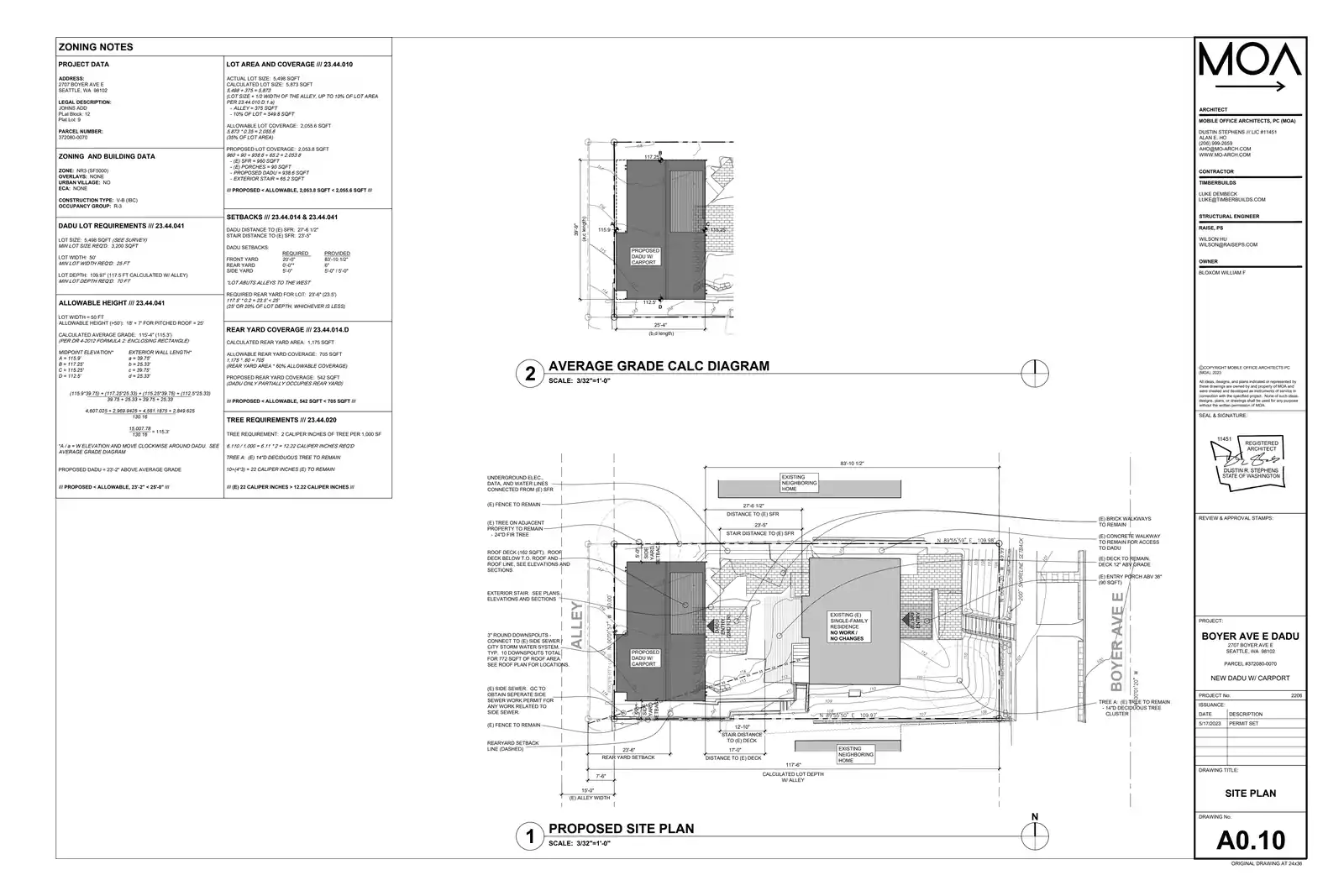 Site plan for 2707 Boyer Ave E