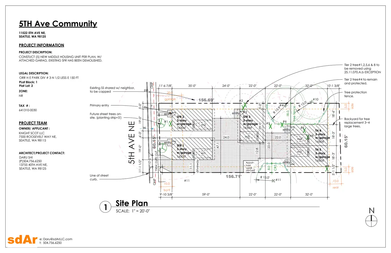 Site plan for 11522 5th Ave NE