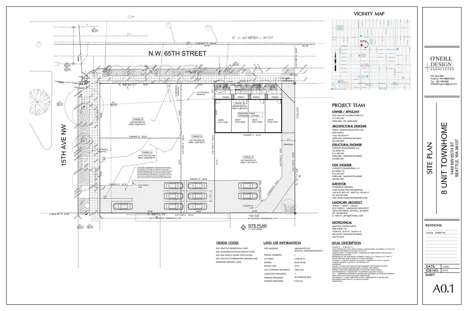 Site plan for 1449 NW 65th St