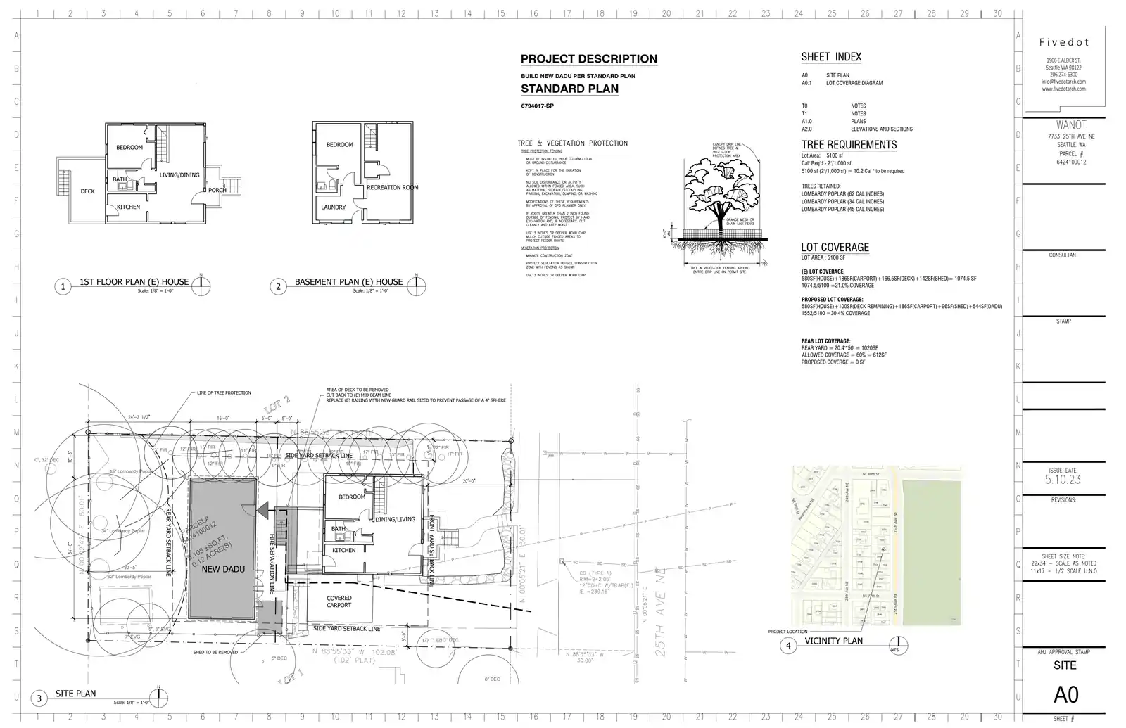 Site plan for 7733 25th Ave NE
