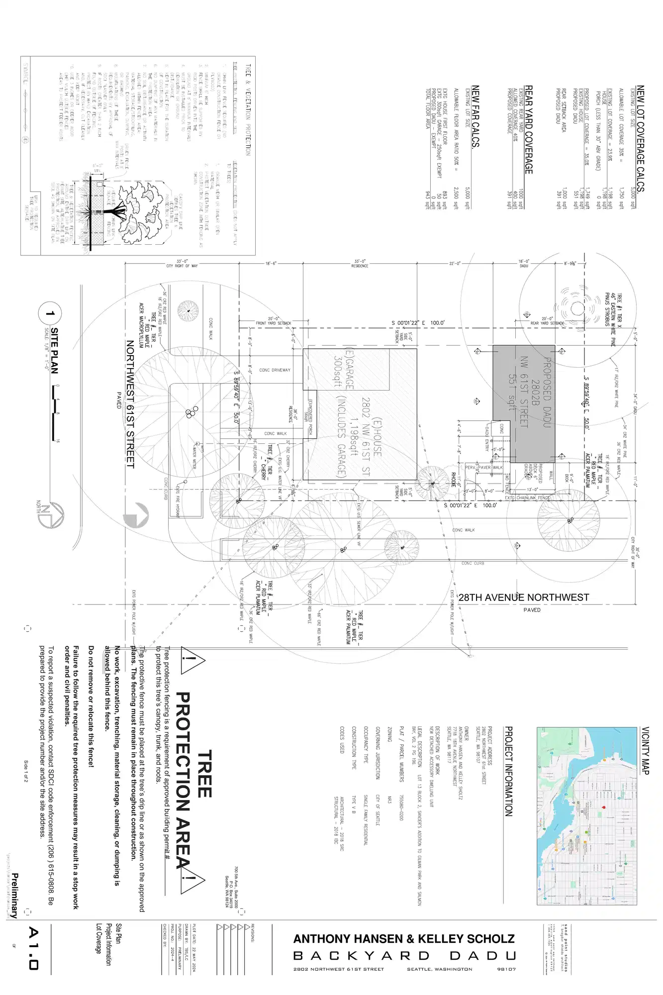 Site plan for 6103 28th Ave NW