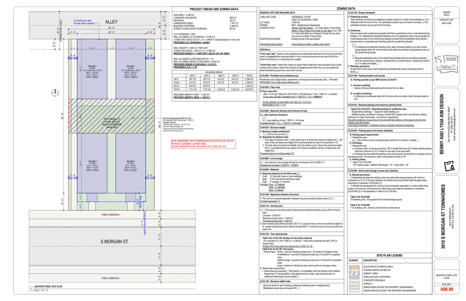 Site plan for 3910 S Morgan St