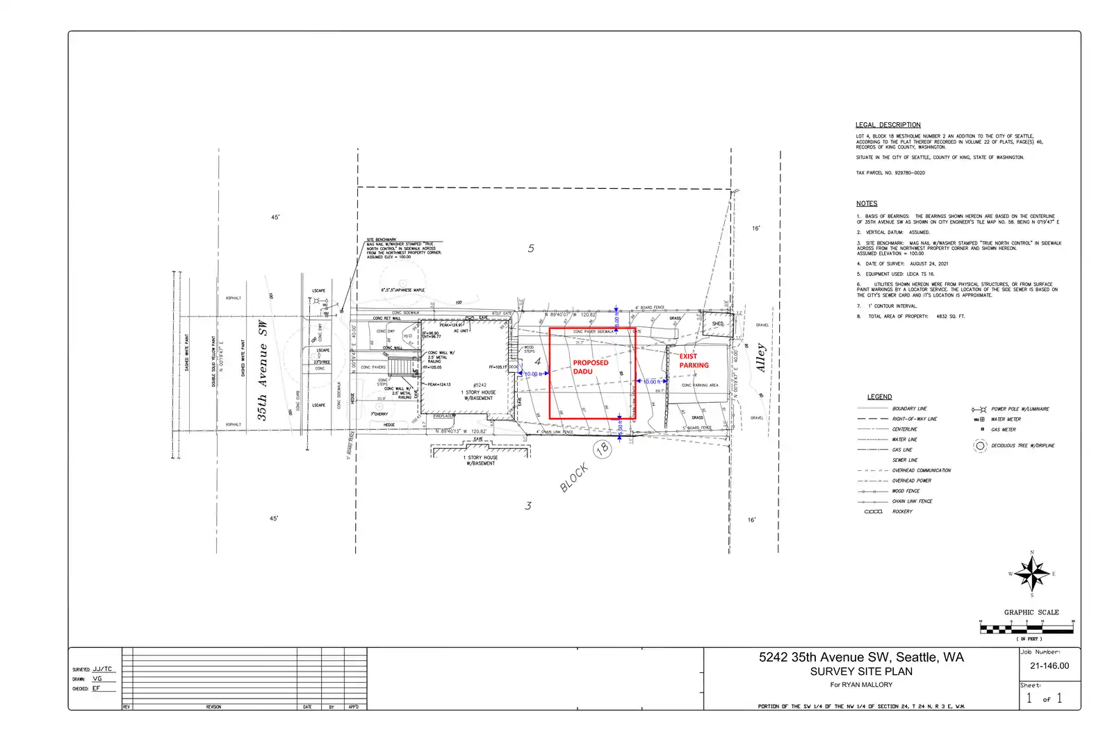 Site plan for 5242 35th Ave SW