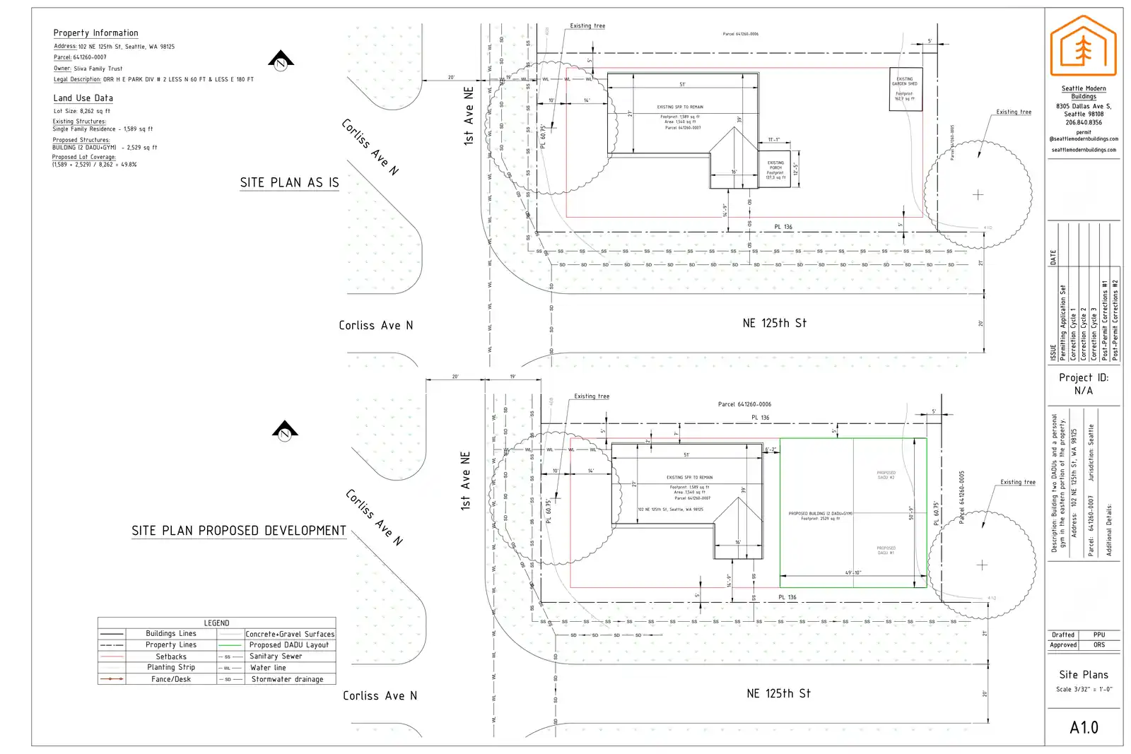 Site plan for 102 NE 125th St