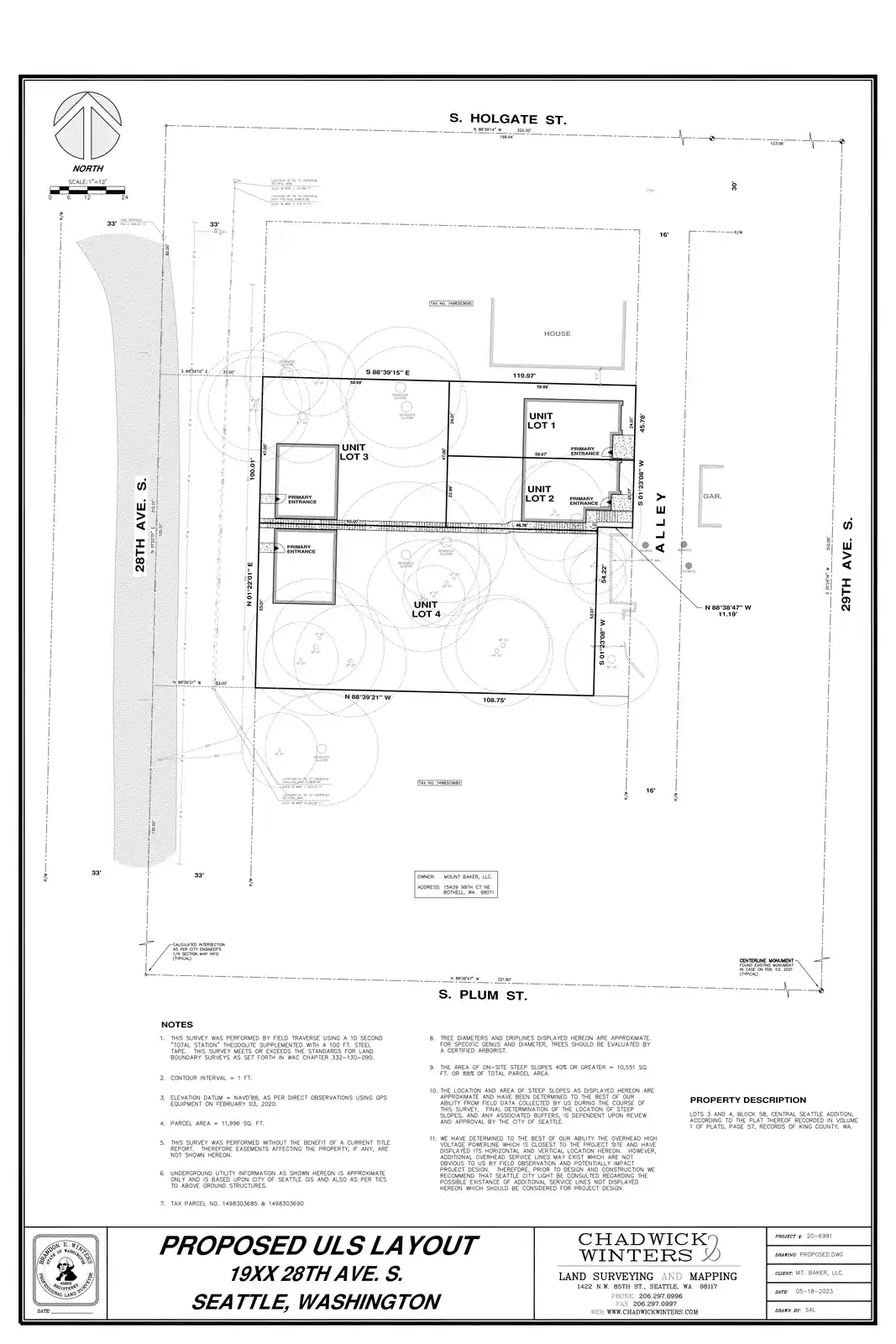 Site plan for 1906 28th Ave S
